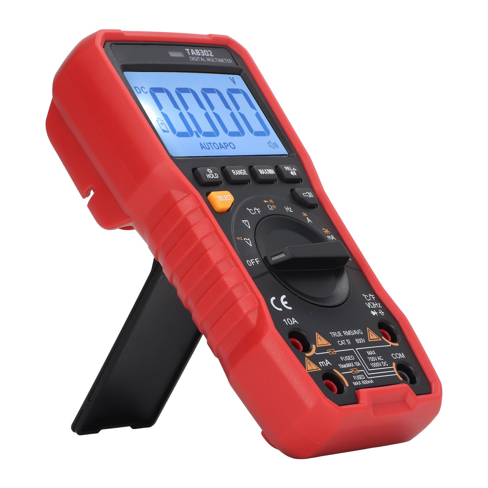 Digitales Multimeter Mit Sprachansagen, Hintergrundbeleuchtung, Automatischem Spannungs- Und Stromprüfer Sowie Eingebauter Taschenlampe.