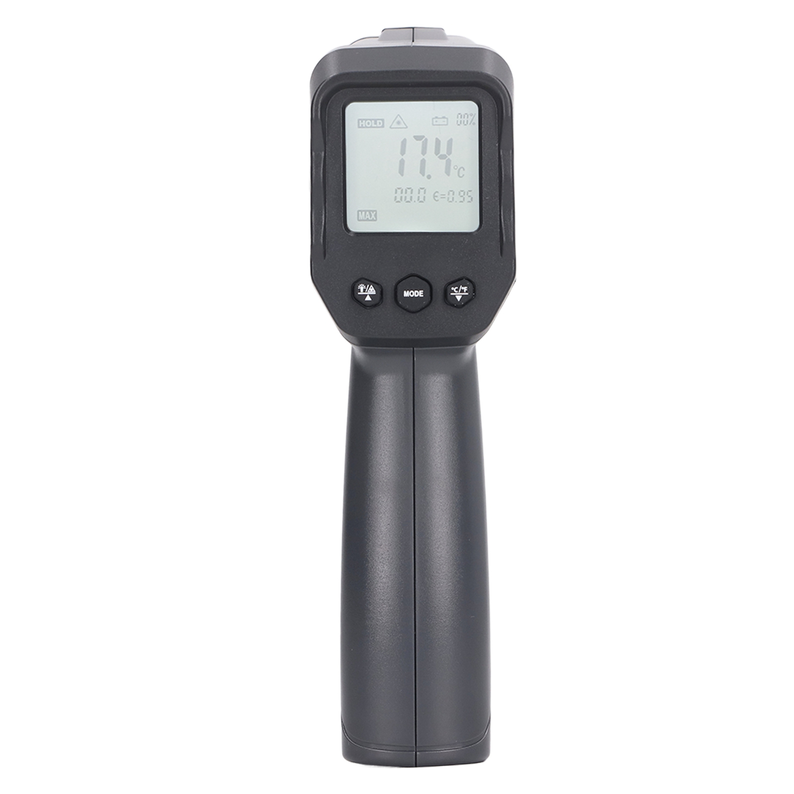 Tragbares Infrarot-thermometer 12:1 50:1, Lcd-temperaturmessgerät -50 Bis 1600 °c, Distanzverhältnis, Temperaturanzeige