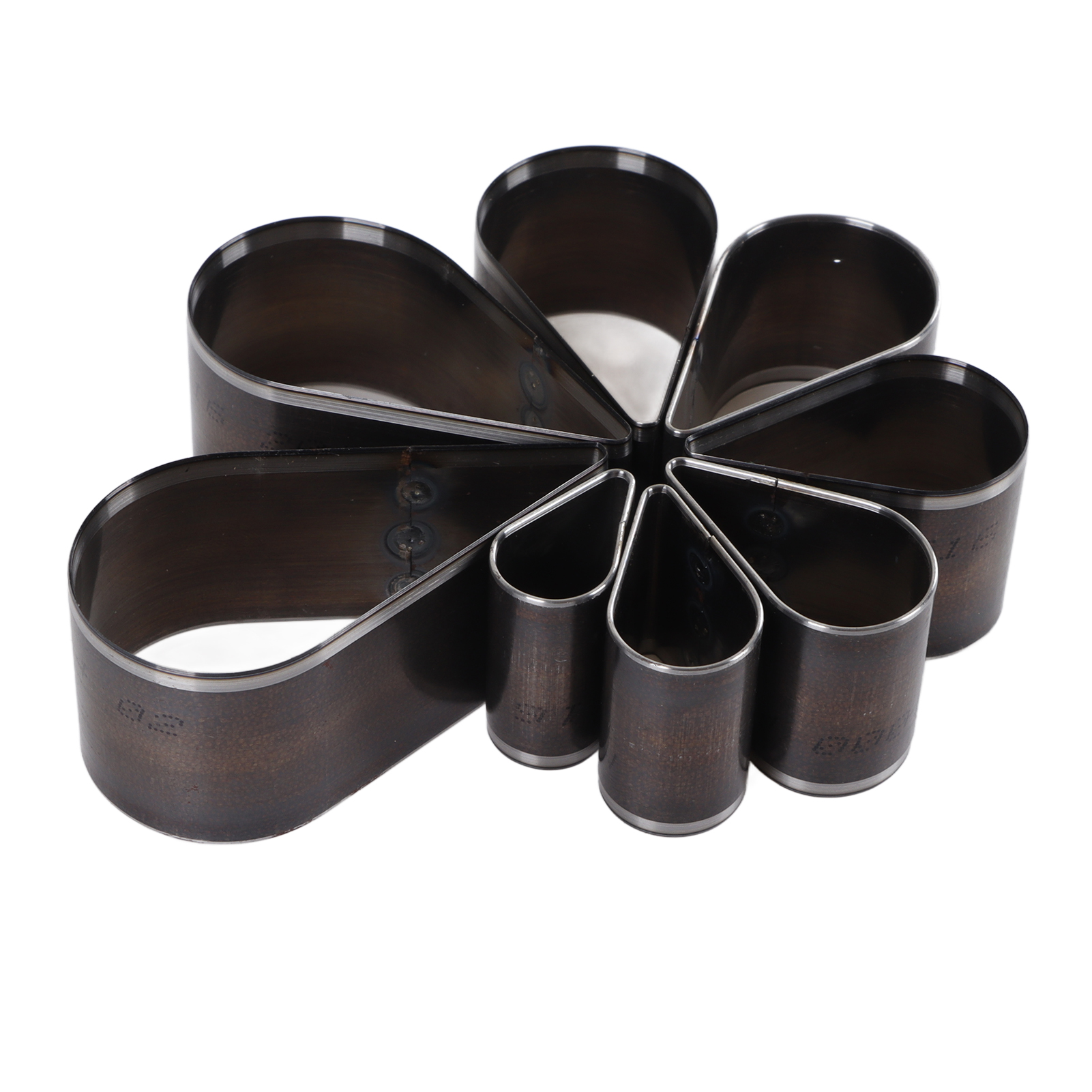 Set Mit 8 Lederstanzen, Tropfenförmig, Diy-handstanzen, Formen Aus Legiertem Stahl Für Bastelarbeiten.