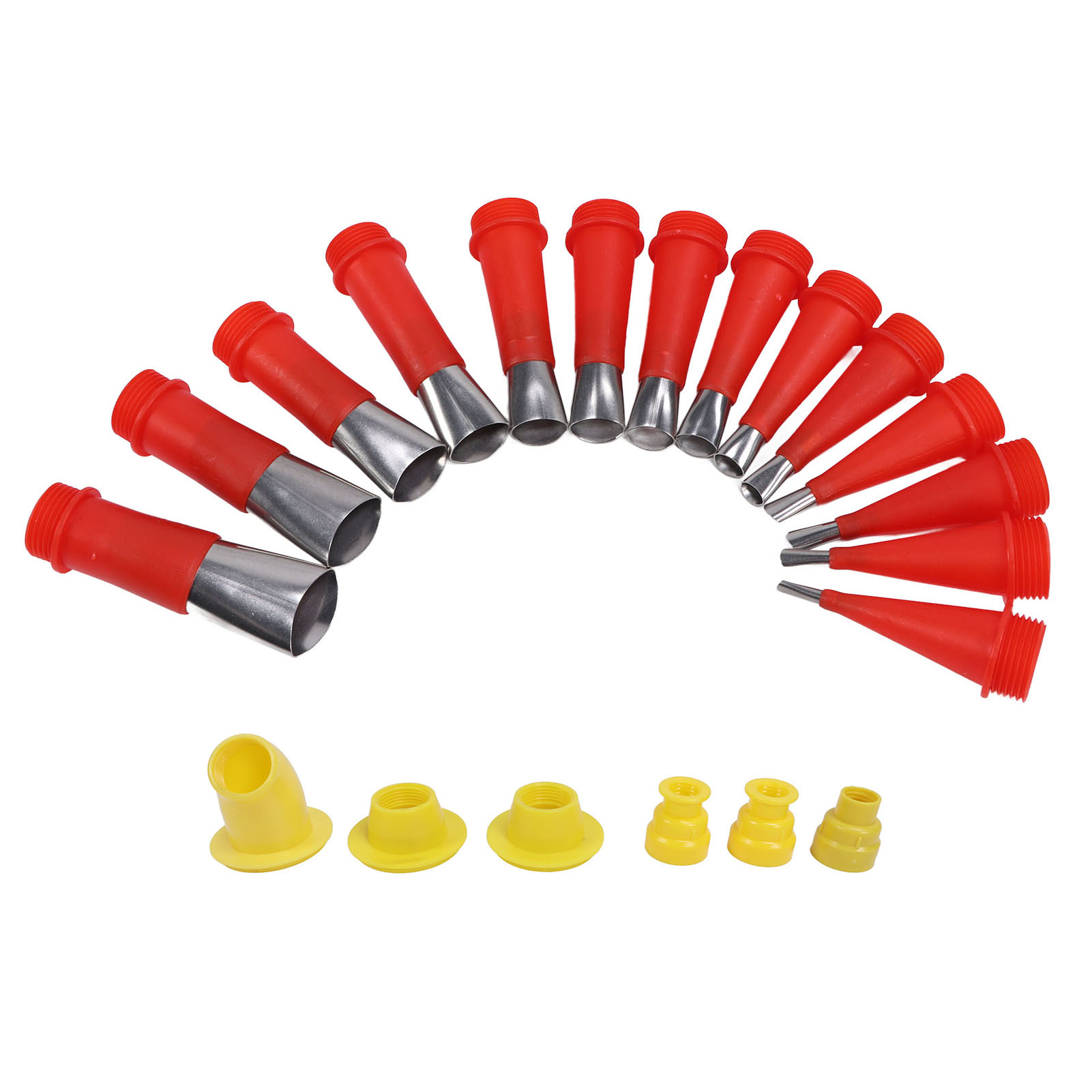 20 Wiederverwendbare Edelstahl-dichtungsspitzen, 6 Fittingbasen, Rohrdichtmittelapplikatoren, 20er-packung