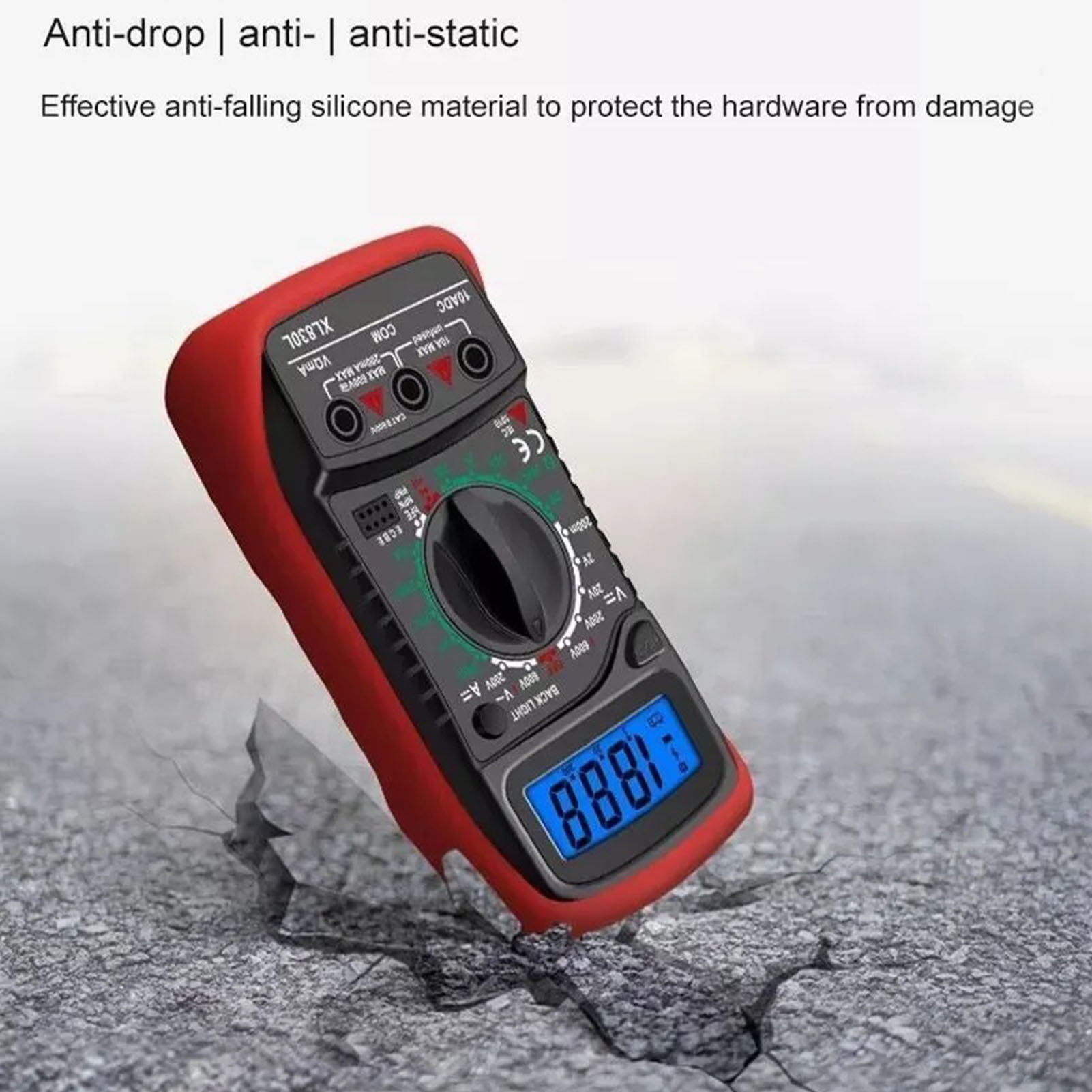 Digitales Multimeter Mit Lcd-anzeige, Multifunktionsmessgerät Für Wechsel-/gleichspannung, Strom, Widerstand, Temperatur, Akustischer Alarm, Tragbares Voltmeter