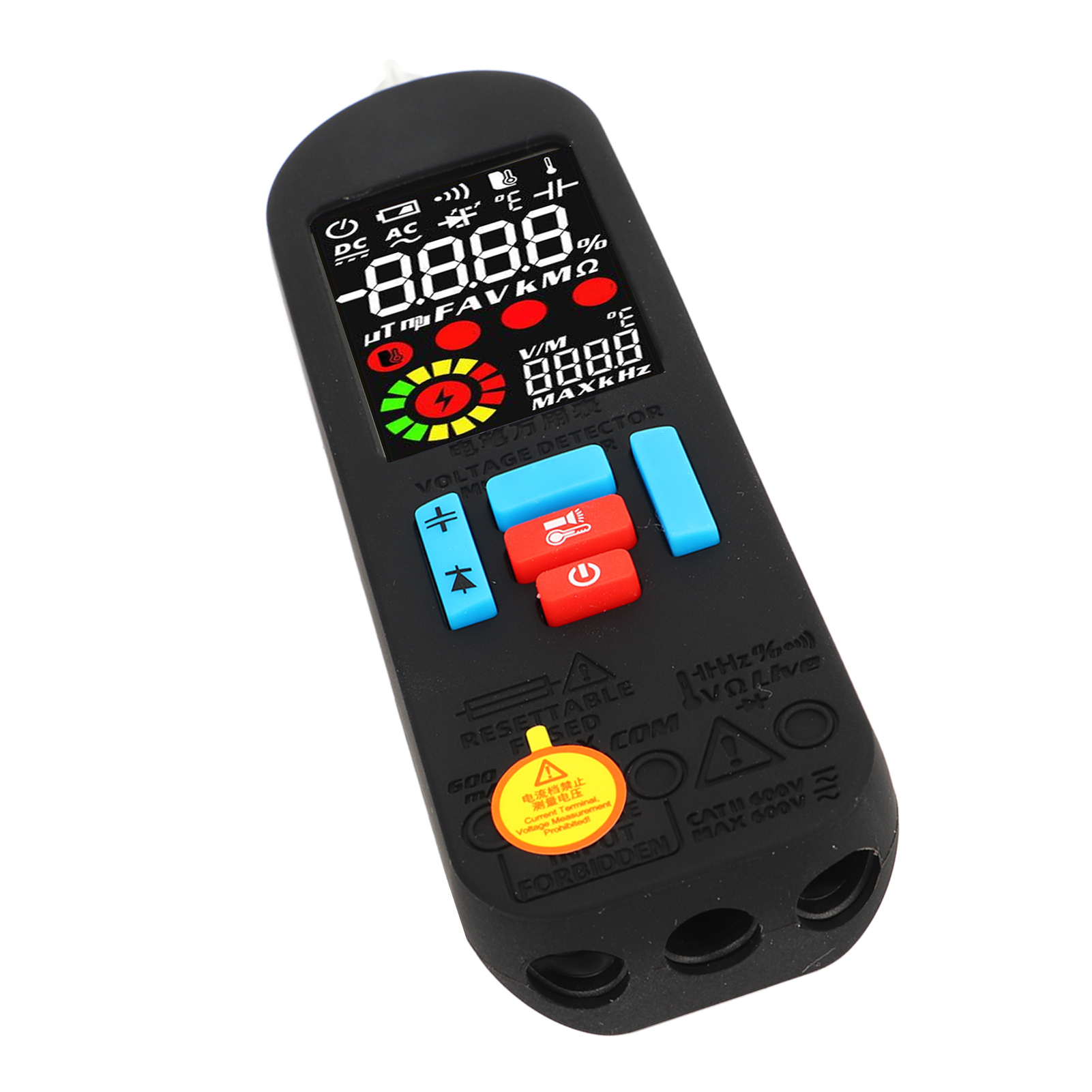Bside A2x Wiederaufladbares Digitalmultimeter, 6000 Counts, Intelligentes Automatisches Ac/dc-voltmeter, Berührungsloser Spannungsprüfer, Stromführender Leiterdetektor