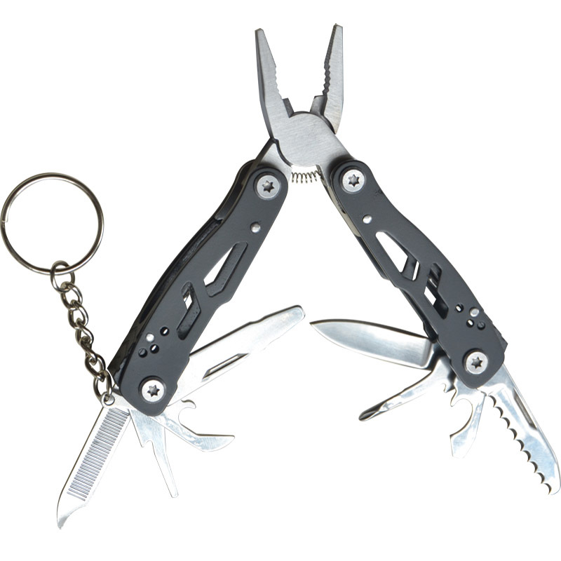 Miniatur-multifunktionszange Aus Edelstahl Mit 14 Funktionen, Faltbar, Tragbares Taschenwerkzeug, Schwarz, Für Camping Und Heimwerkerarbeiten.