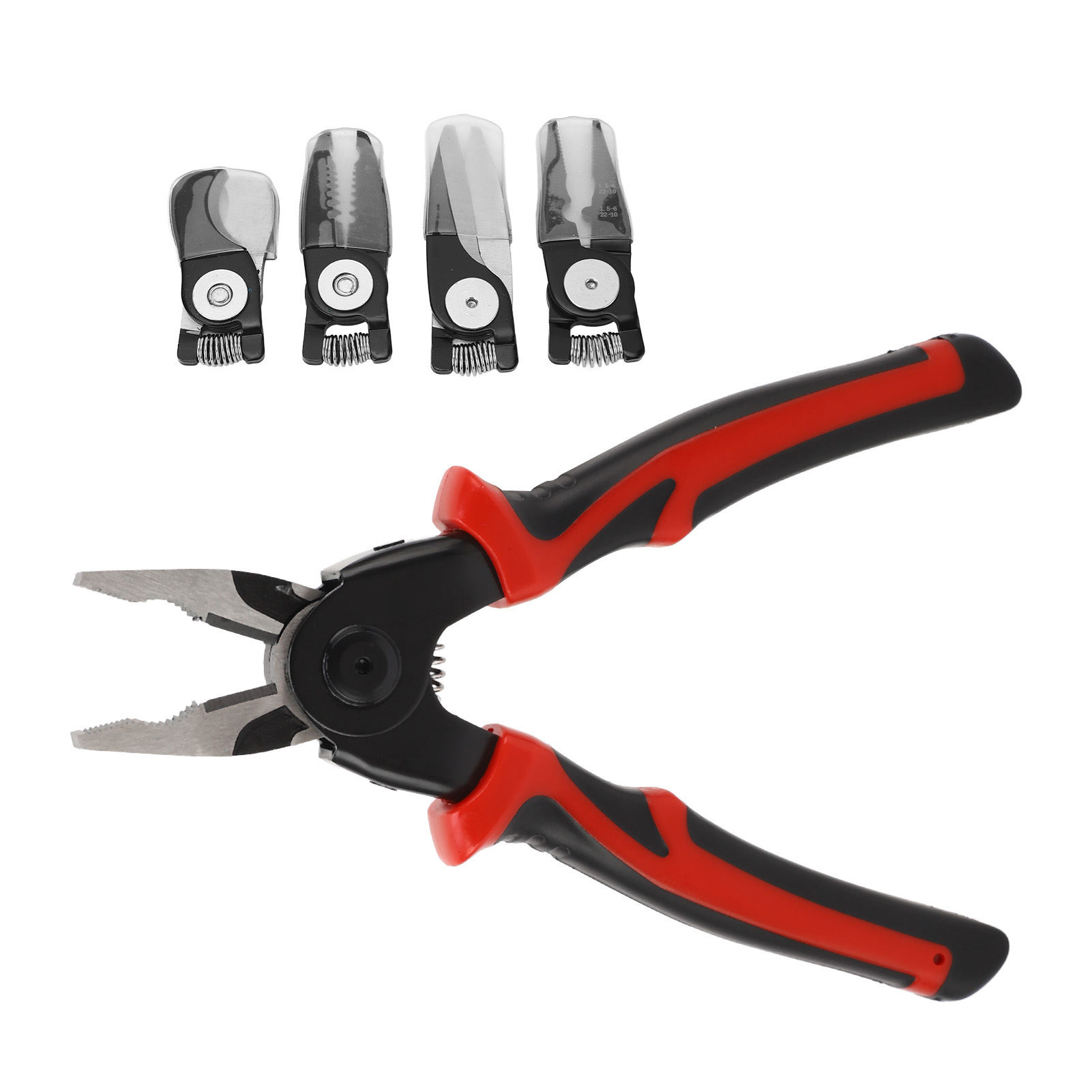 5-in-1 Multifunktionszange, Abisolierzange Und Seitenschneider Mit Austauschbaren Backen, Vielseitiges Werkzeug Für Elektriker Und Heimwerker.