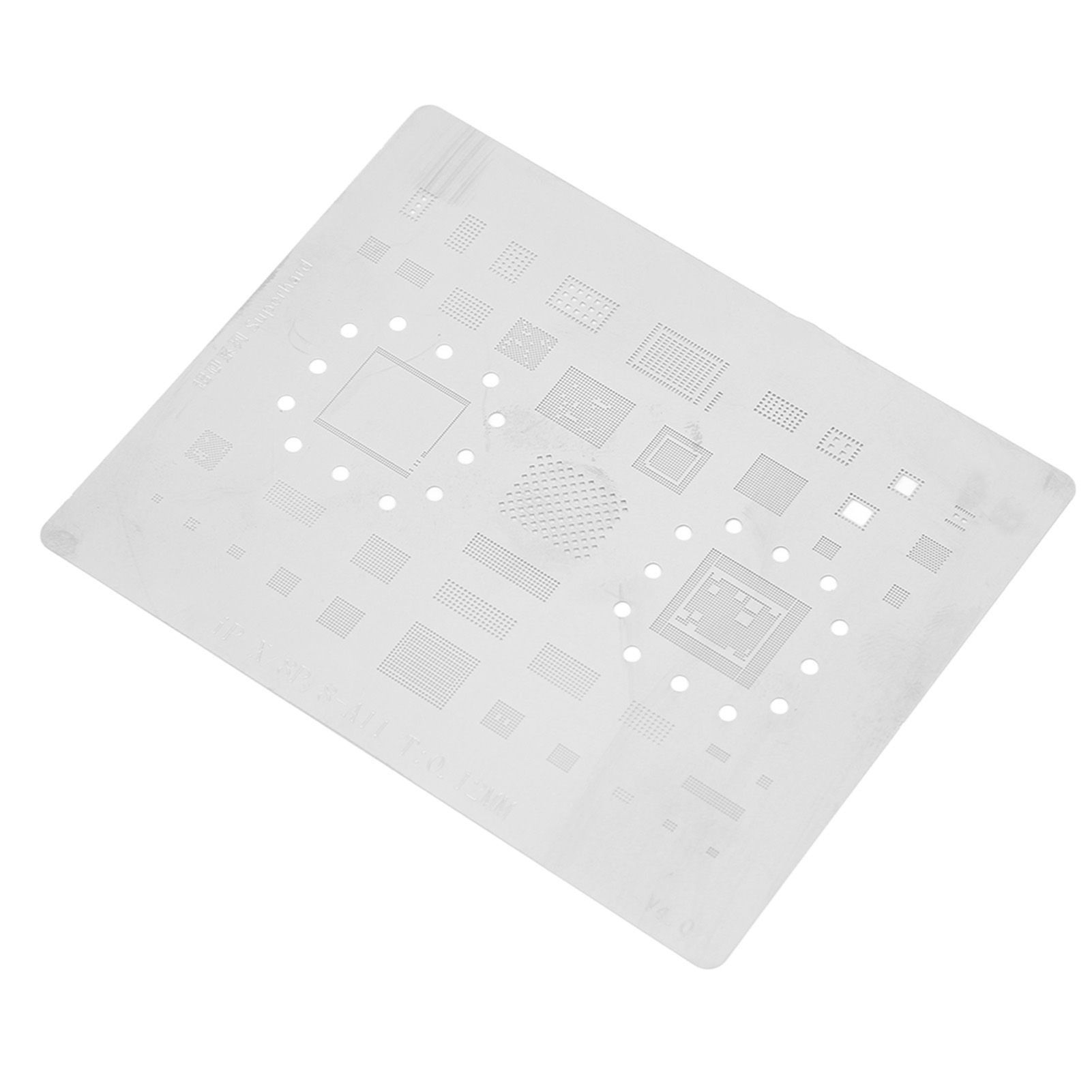 Reballing-vorrichtung Für Bga-lötkolben Aus Stahl, Abgerundete Rechteckige Form, Präzise Löcher Für Ios-telefon-cpus, Lötwerkzeug Aus Zinn.