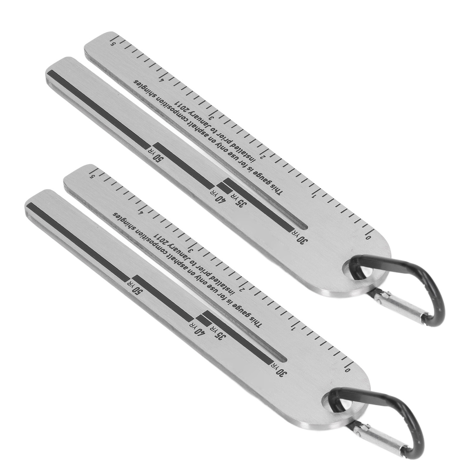Set Aus 2 5-zoll-schindellehren, Korrosionsbeständig, Glasfaser-dickenmessgerät Für Ziegeldächer