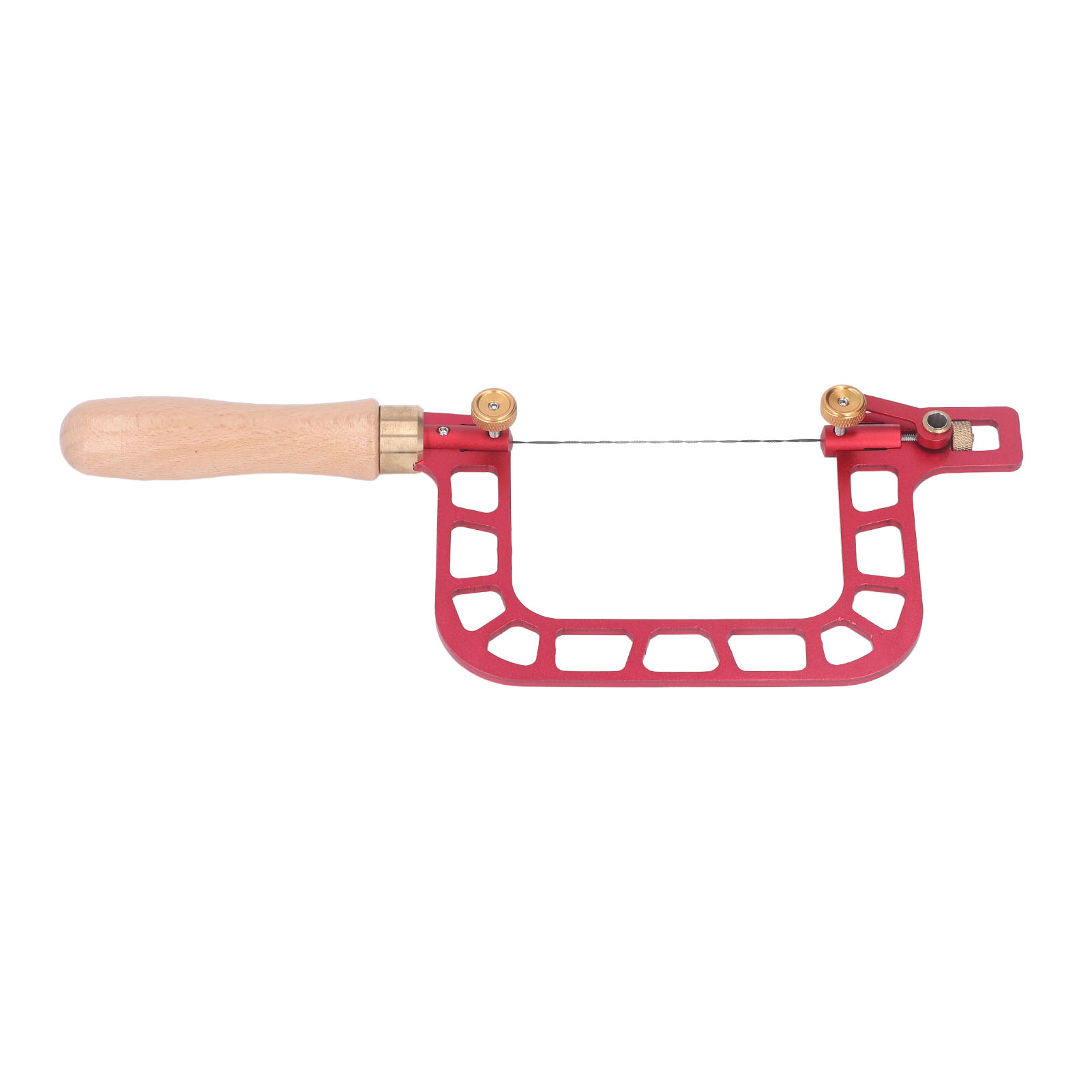 Multifunktionale Dekupiersäge, Roter Rahmen, Schnelles Und Präzises Schneiden, Drahtsägeblatt Für Holz, Schmuck Und Metall, Sauberes Bastelwerkzeug.