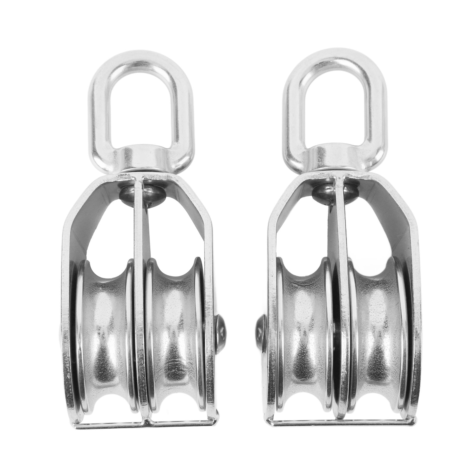 2-teilige Doppelheberolle, Hochbelastbarer Edelstahl-rollenblock, M50-drahtseilrolle, 400 Kg Schwerlast-hängekran
