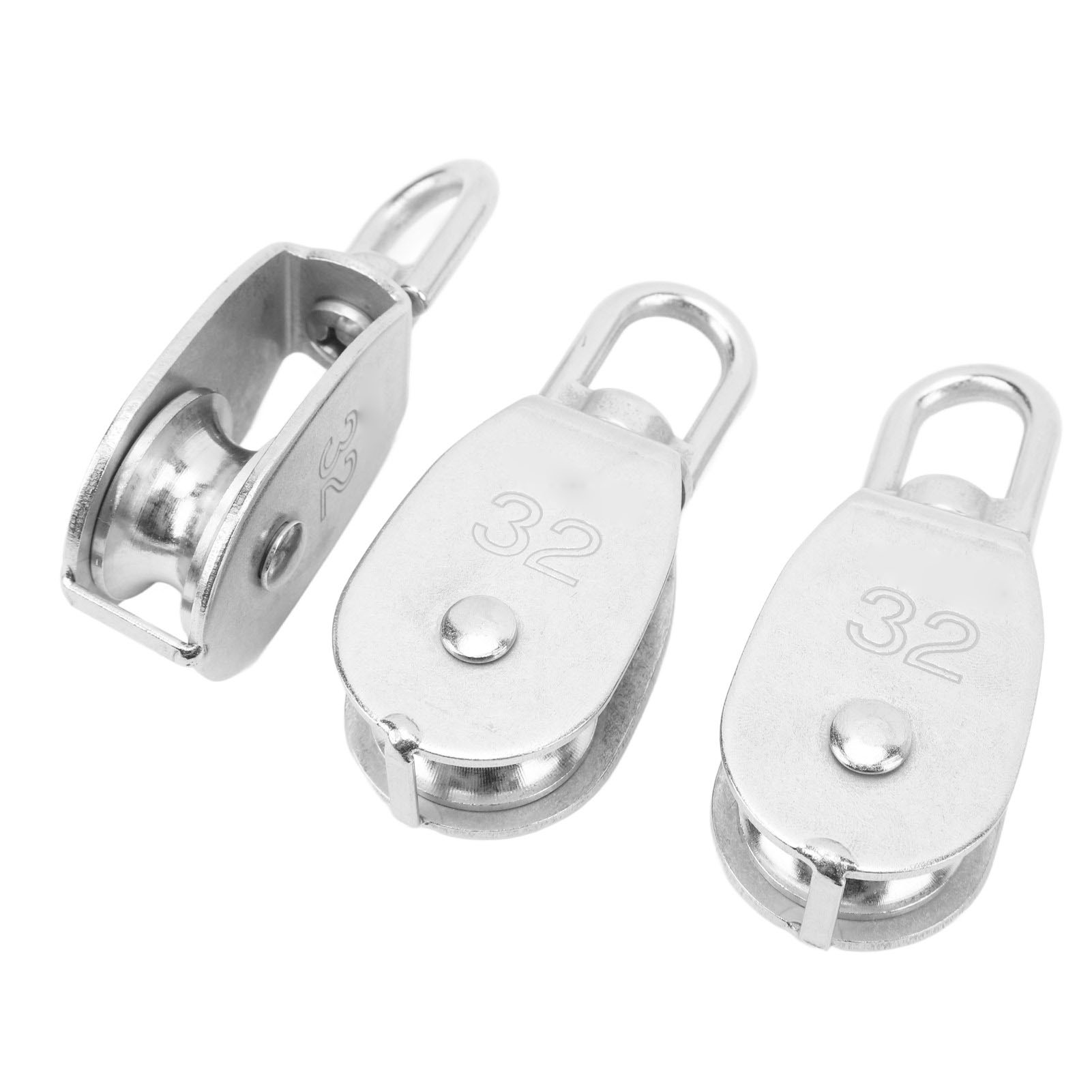 Drehbare Edelstahlrolle M32 250 Kg, 3er-set, Kugelgelagertes Rad Für Camping Und Wandern