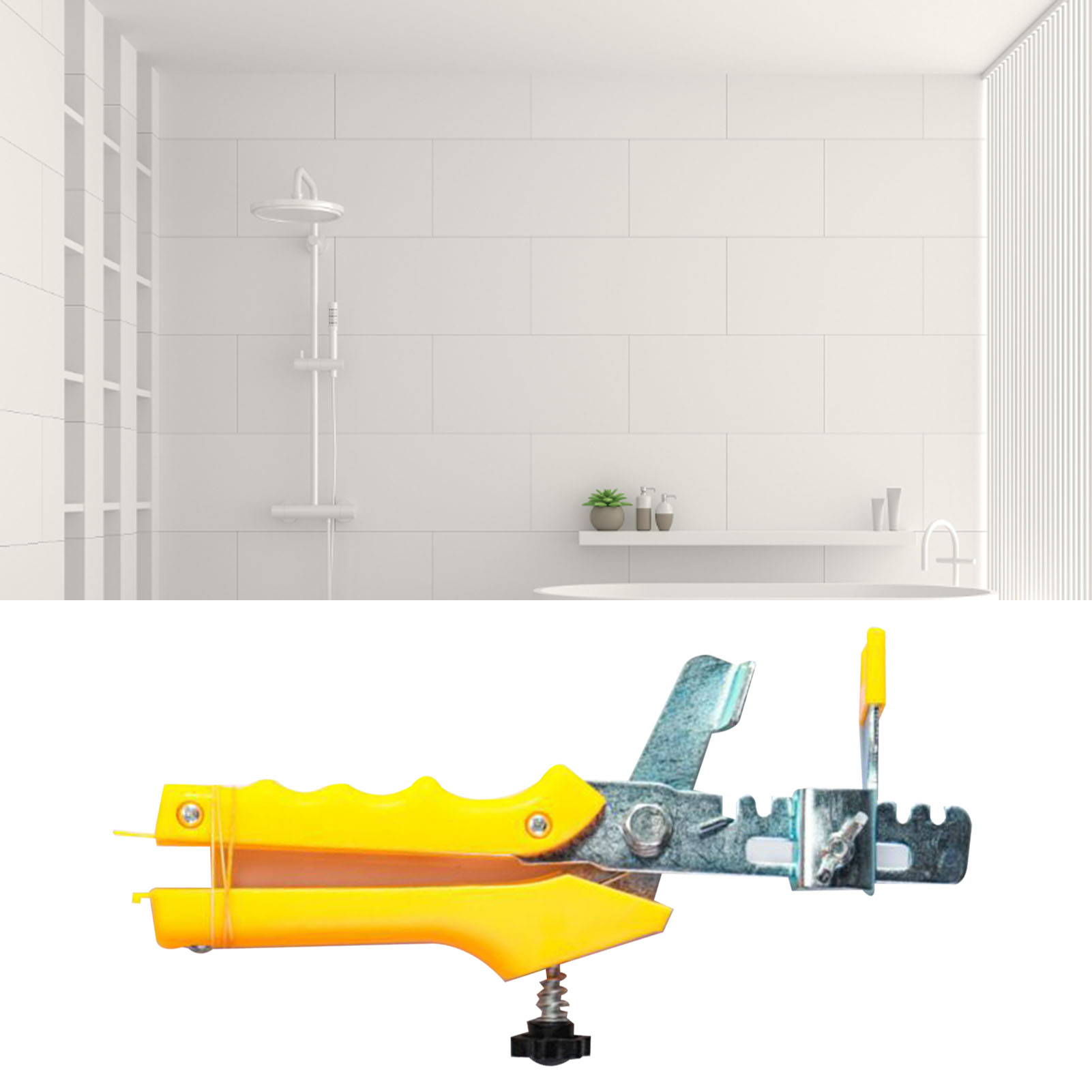 Fliesenverlegezange Mit Mehreren Geschwindigkeiten, Kraftsparender Hebel, Metallgehäuse, Keramikwerkzeug, 1 Stück.