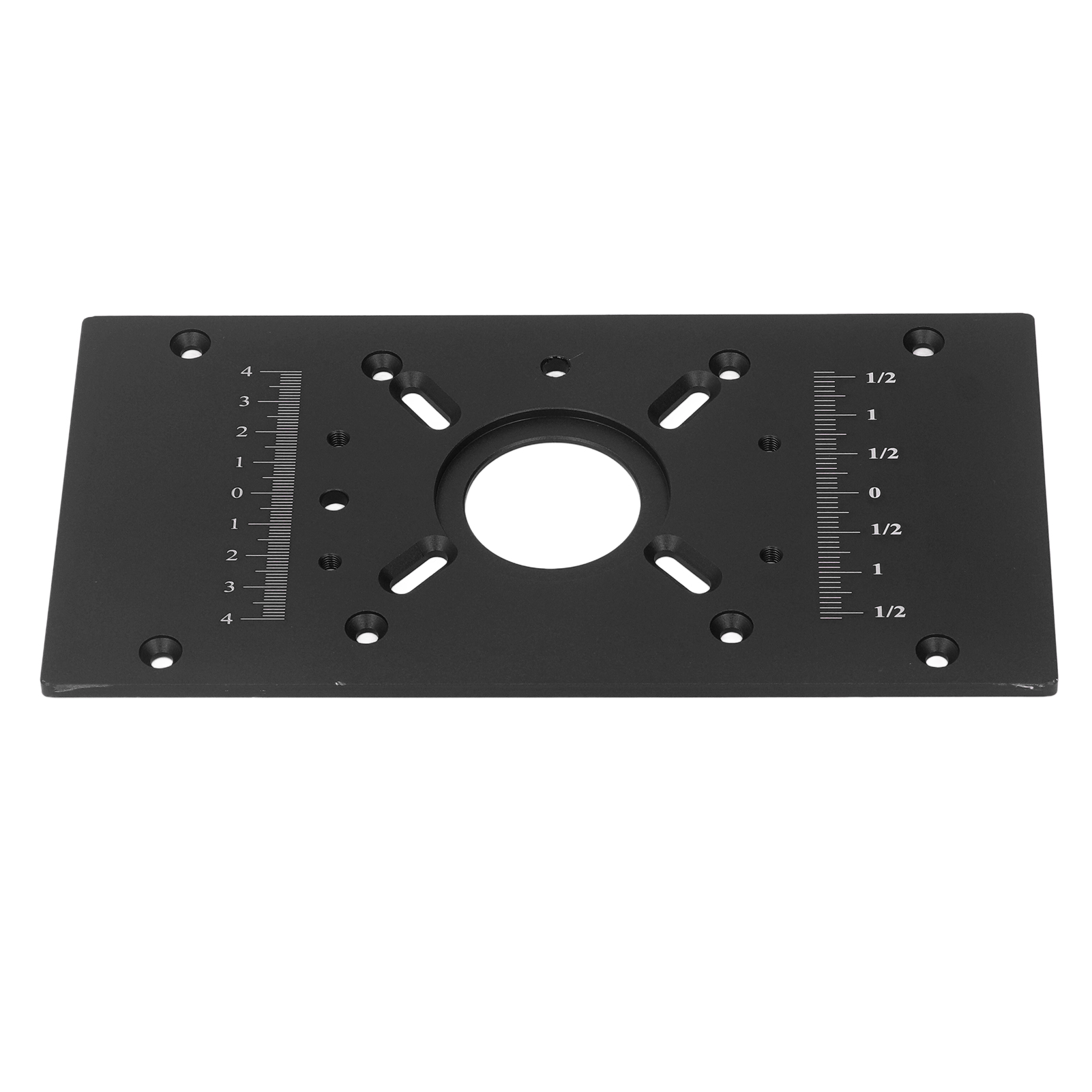 Fräsplatte Aus Aluminium, Frästisch-hebesystem, Schwarze Grundplatte, Holzbearbeitungszubehör