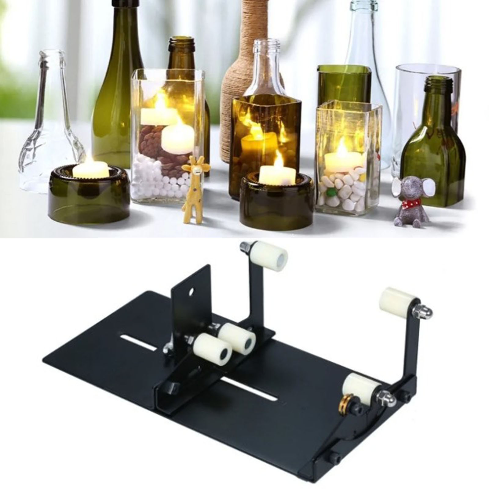 19-teiliges Glasflaschenschneider-set, Schneidemaschine Für Runde Und Eckige Flaschen, Diy-bastelset