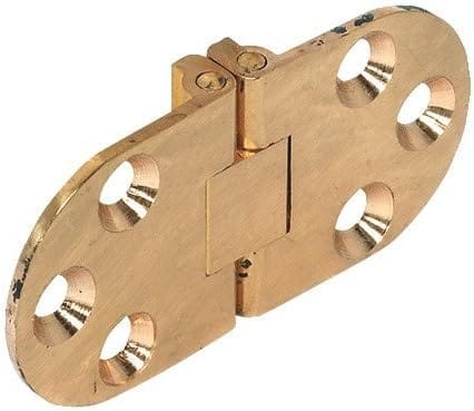 Klapptischscharniere – für Küchentische, Nähmaschinen, Büromöbel, Klapptischplatten – vernickelte, flache, verdeckte Scharniere aus Stahl – poliertes