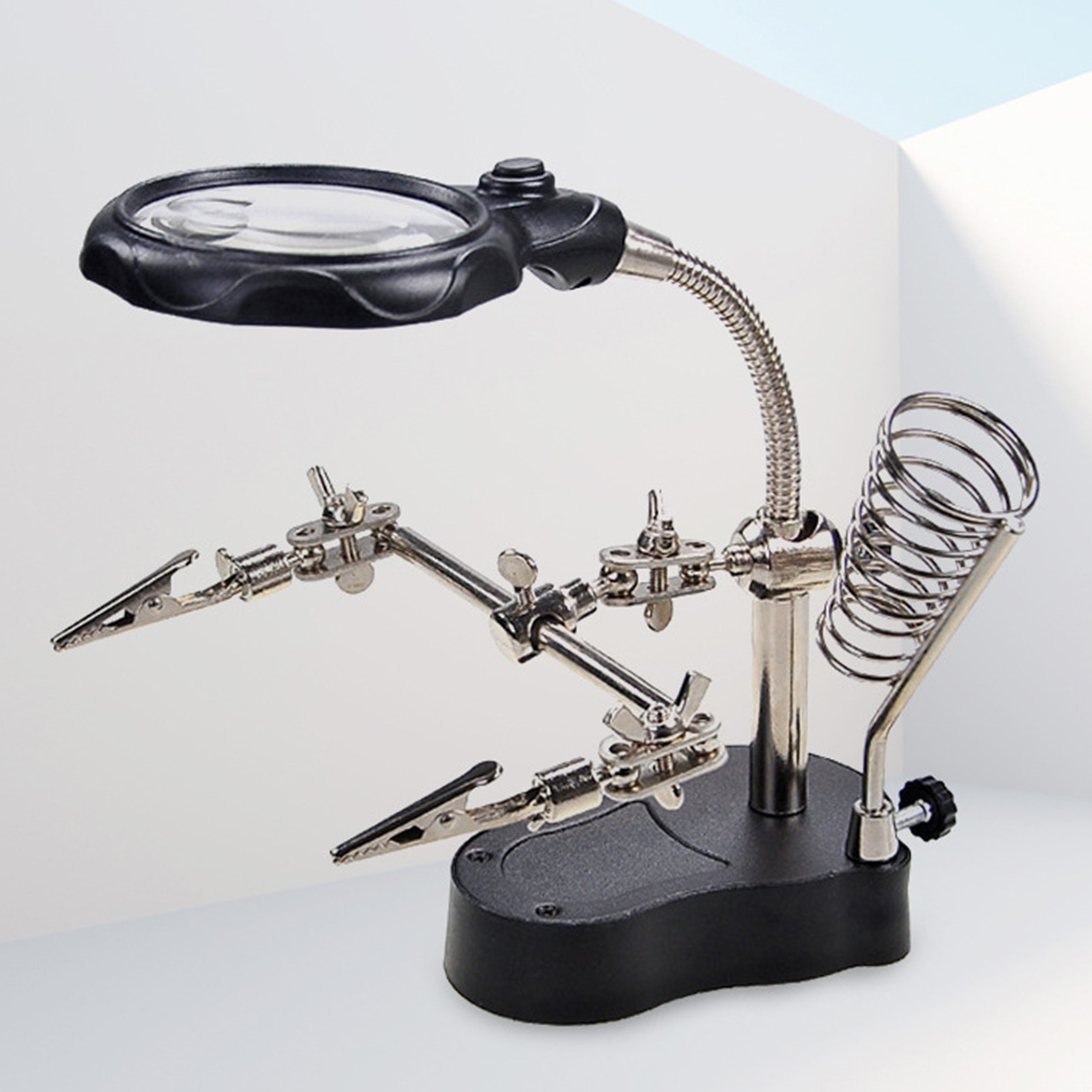 Professionelle Lötstation Mit Vergrößerung, Led-lampe Und Zusatzklemmen Für Die Reparatur Elektronischer Geräte