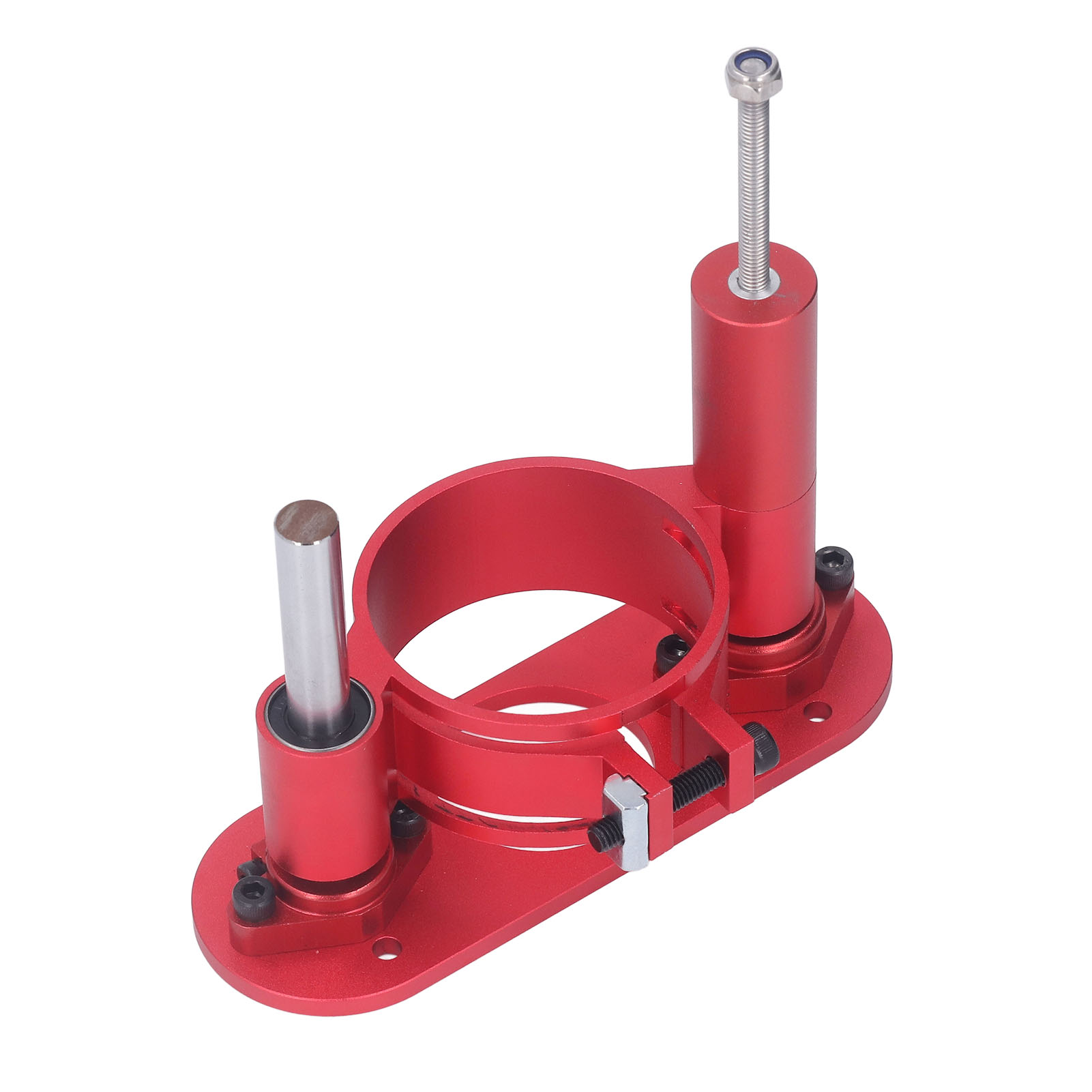 Hubspindelfuß Aus Aluminium, Welle Aus Edelstahl, Maximale Hubhöhe 47 Mm, Arbeitstisch Aus Holz, Verstellbarer Fuß