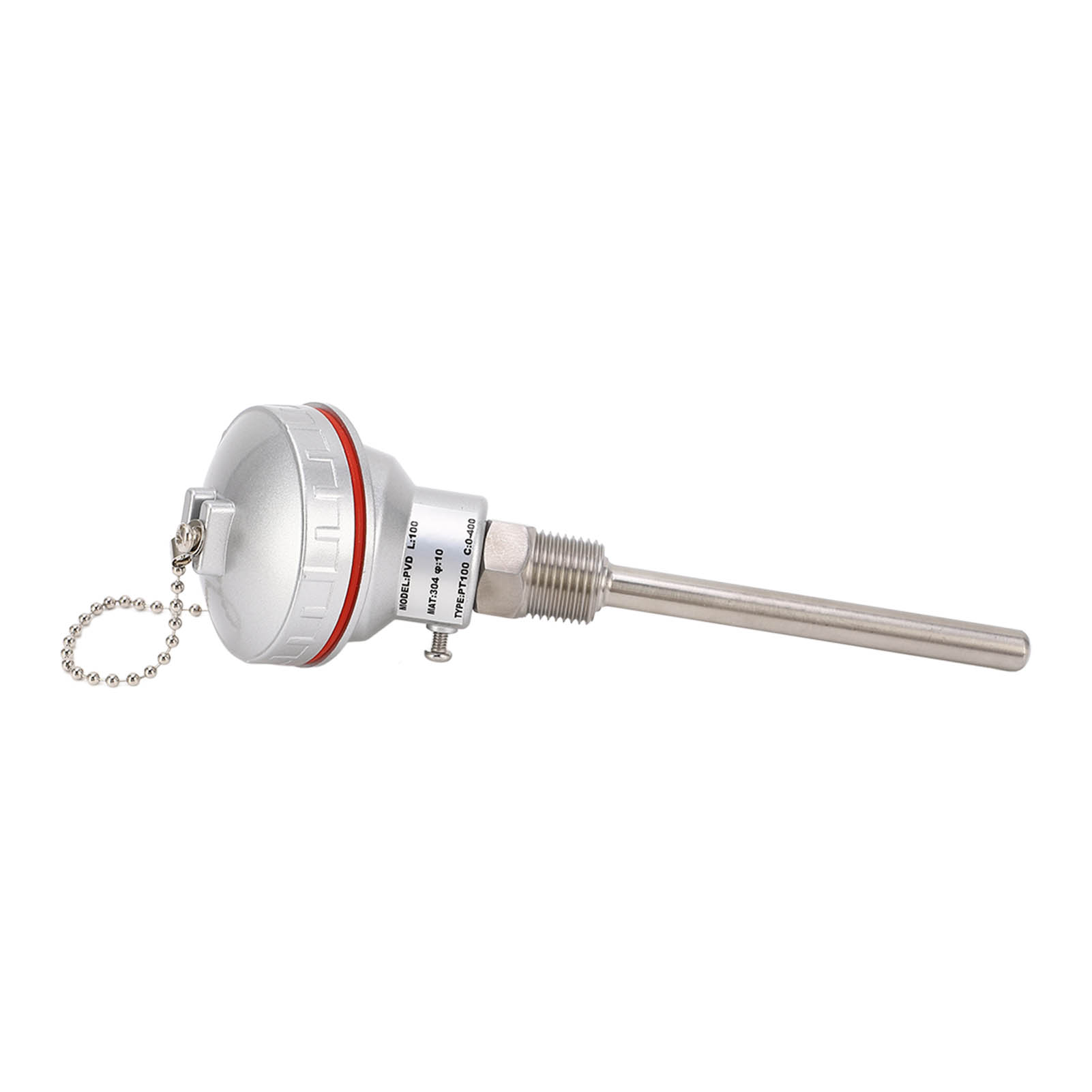 Pt100-temperatursensor, 100-mm-sonde, Pt1/2-zoll-gewinde, 3-adrig, Thermoelement-anschlussdose