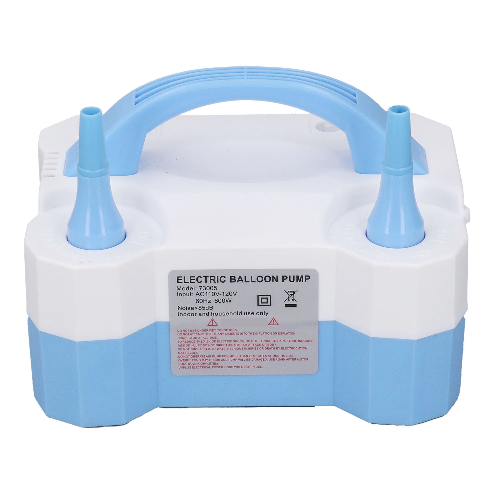 Tragbare Elektrische Ballonpumpe Mit Zwei Düsen, Schnelles Gebläse Für Dekoration Und Partys, Blau, Eu-stecker 220–240 V