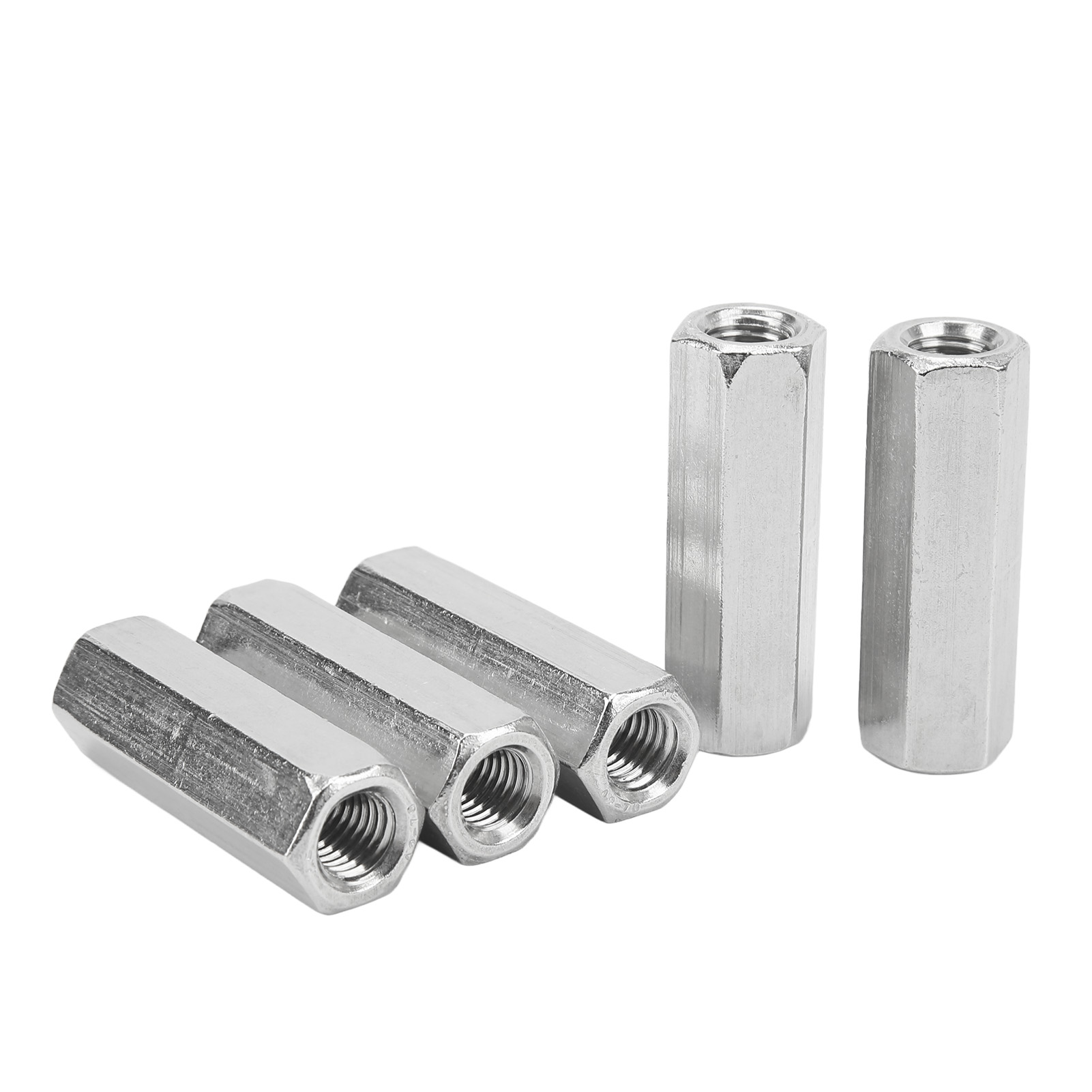 M12x1,75 L60mm Verbindungsmuttern Aus Edelstahl 304 – 5er-packung Gewindeverbinder Für Stangen, Edelstahl, Doppelsechskantmuttern