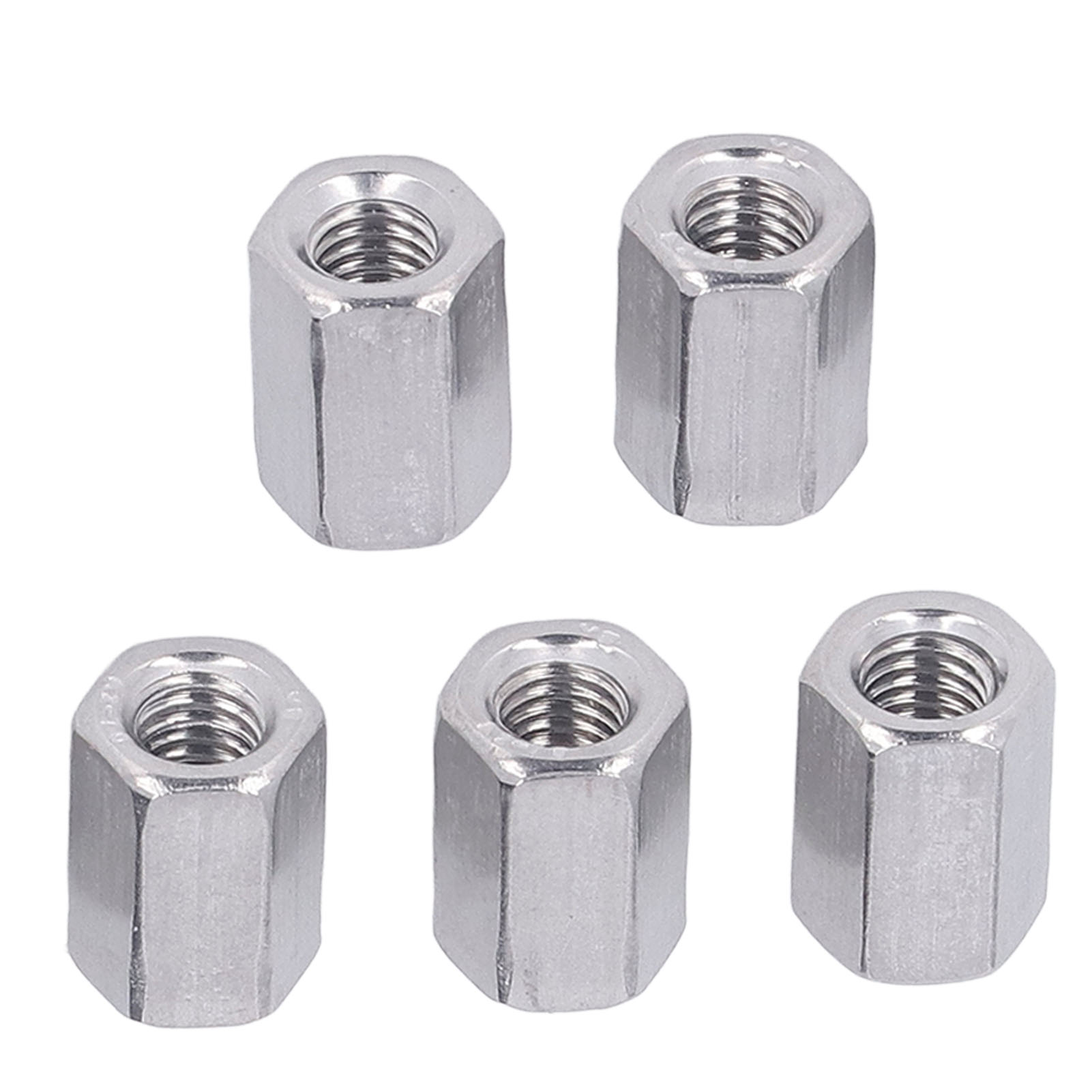 Sechskant-verbindungsmuttern M6x1,0, 20er-packung, Edelstahl 304, Industriebefestigung, 15 Mm Länge