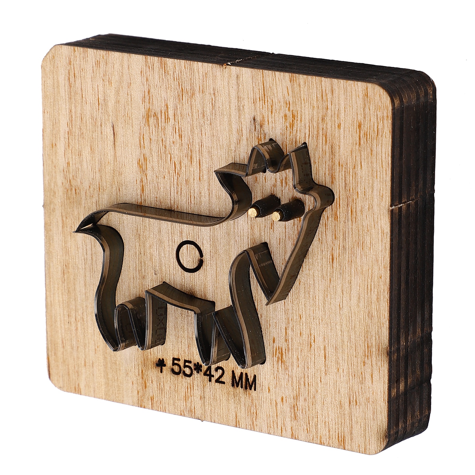 Schafförmiger Ausstecher Mit Holzsockel, Form Aus Legiertem Stahl Zum Prägen Von Leder, Diy-bastelarbeiten
