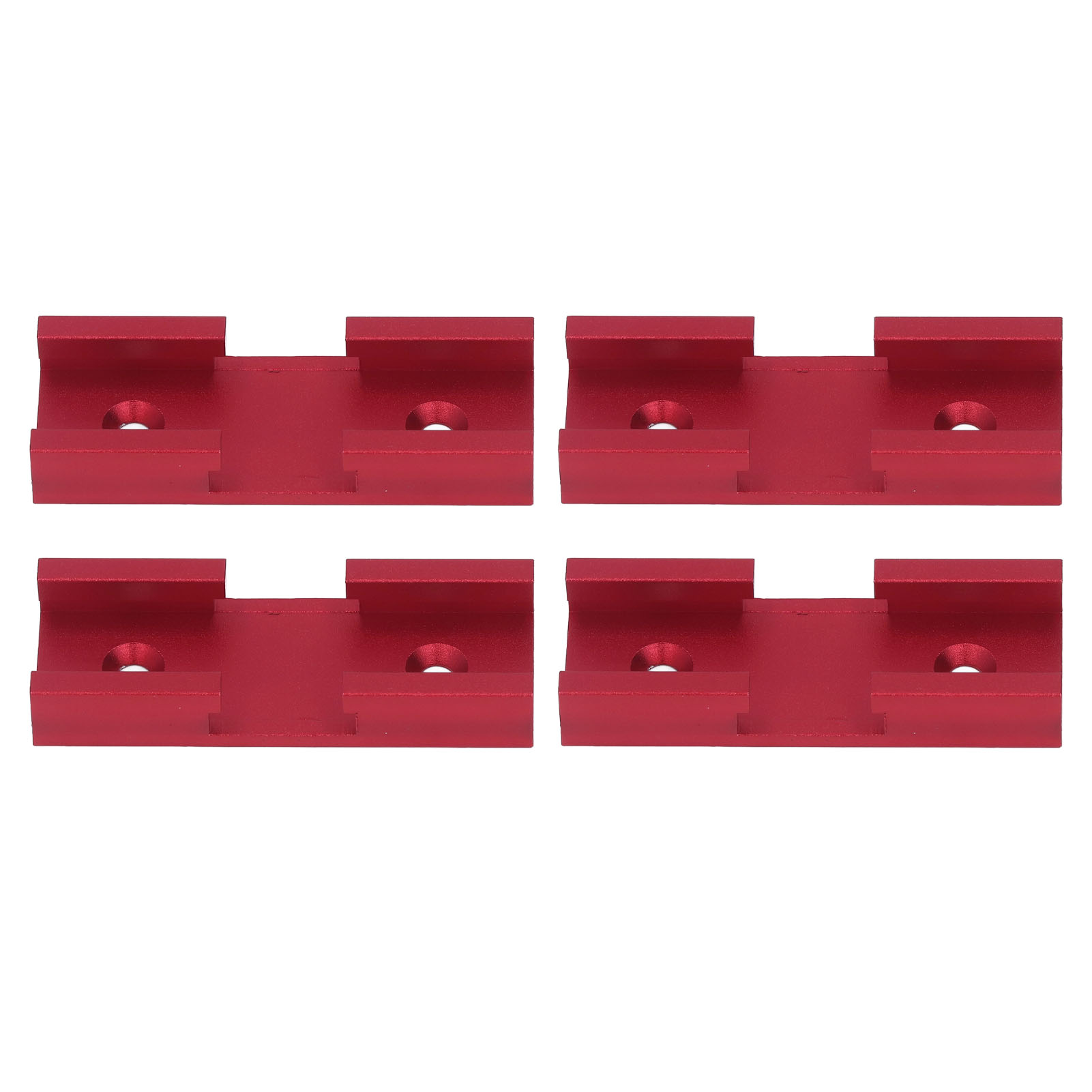 Set Mit 4 Aluminium-t-schienenverbindern, Führungsstücken, Zubehör Für Die Werkbank, Rot, 4 Stück