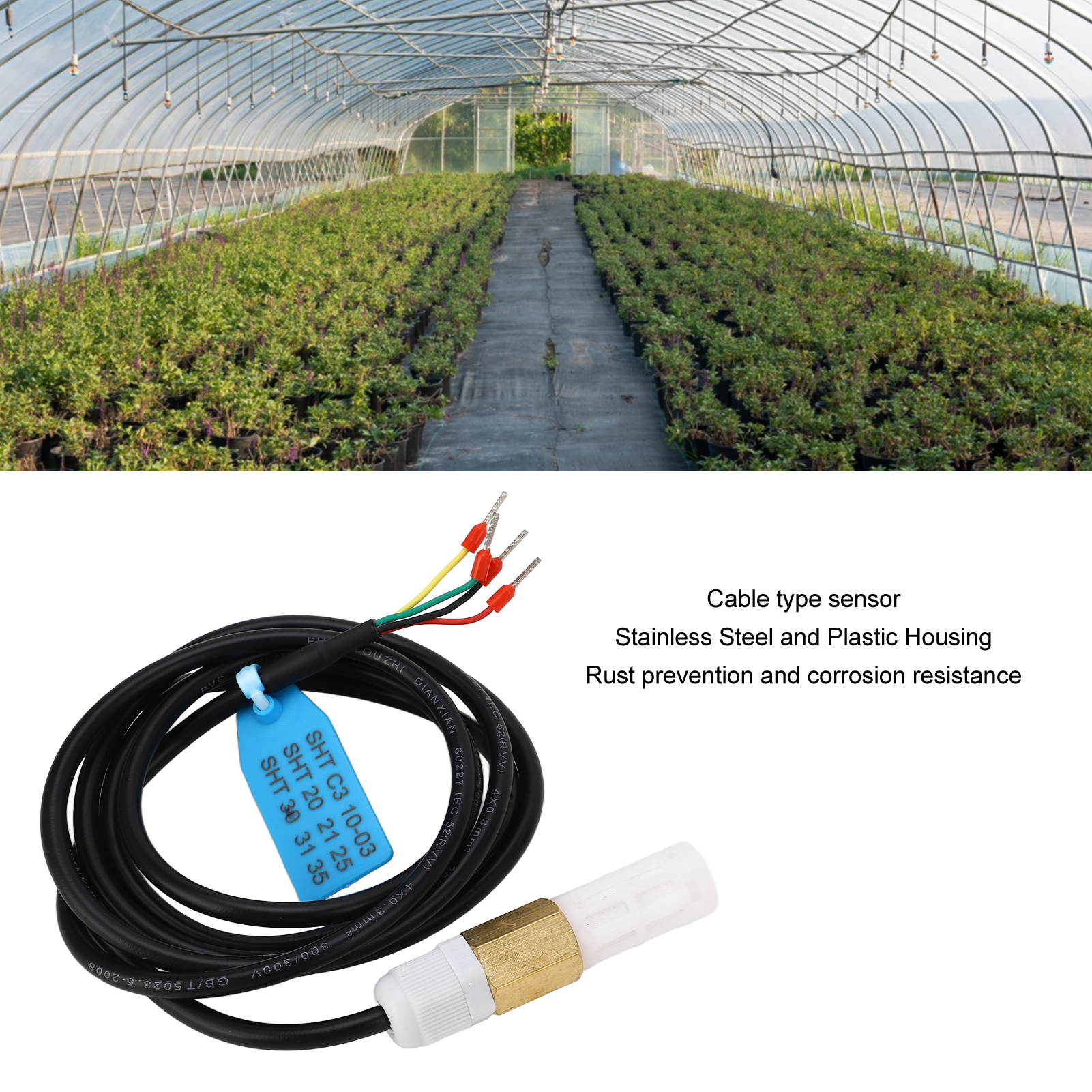 Digitale Bodenfeuchtesonde Mit Temperatursensor, Gartenüberwachungsgerät, I²c-ausgang, Wasserdicht, 3,3 V Dc, Messsonde