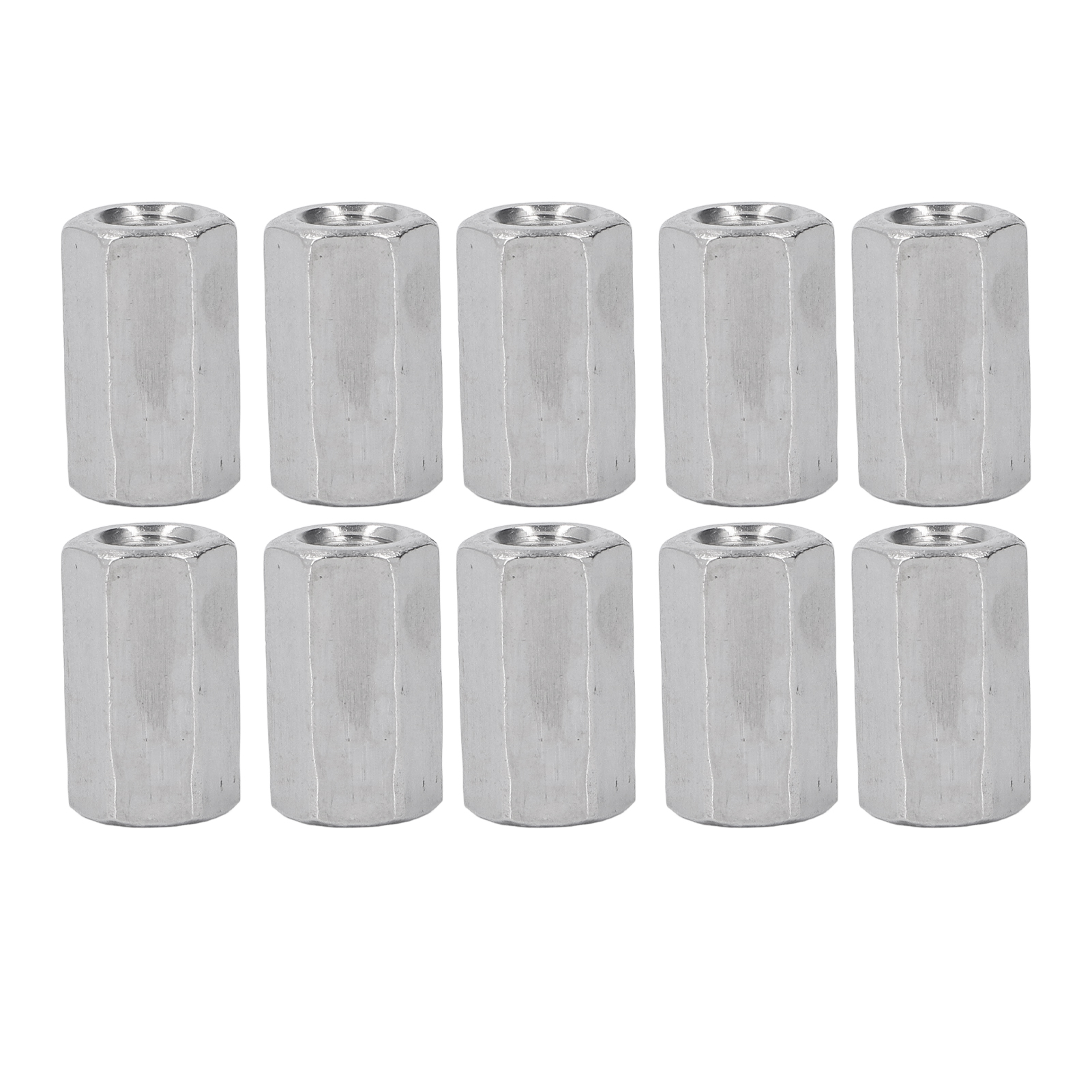 M8 Edelstahl 304 Verbindungsmuttern, 10er-packung, Sechskant-stangenverbinder Für Den Hausgebrauch