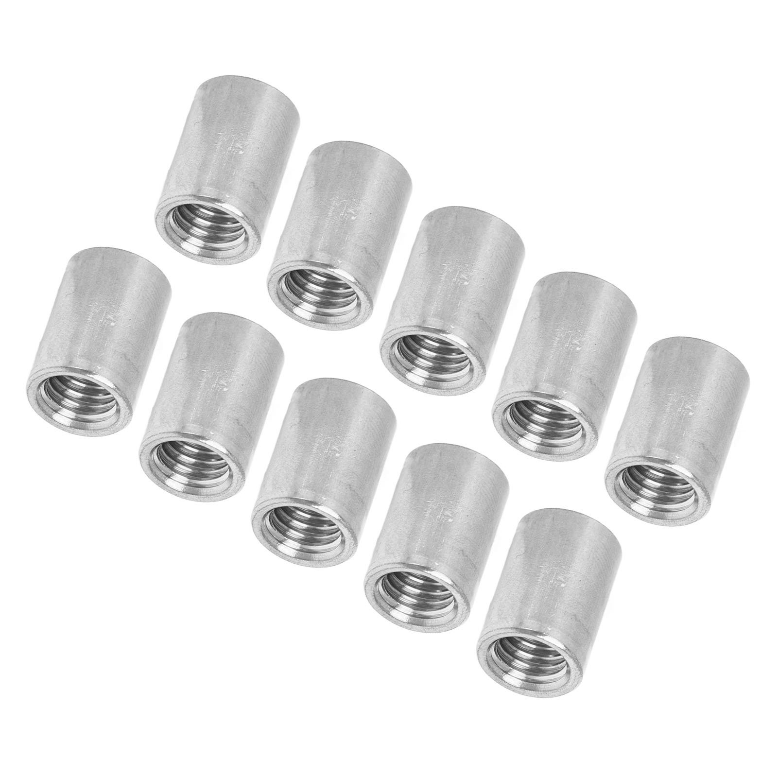 Runde Gewindemuttern M12x1,75 L35mm, Packung Mit 10 Innengewindeverbindern Aus Edelstahl 304 Für Gewindestangen, Robuste Und Langlebige Befestigung.