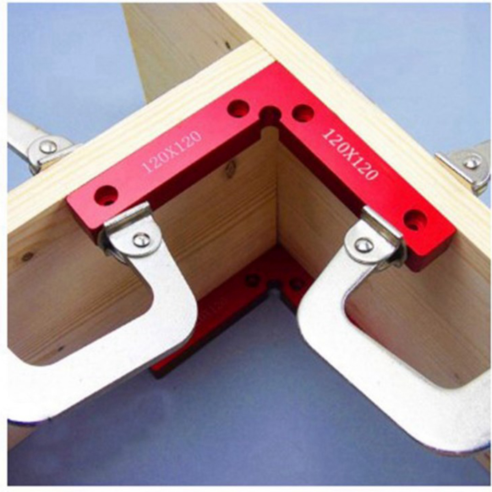 90°-klemmhalterung 12 Cm, Set Aus 3 Aluminium-winkelklemmen Für Die Holzbearbeitung, Rechtwinklige Positionierungsvorrichtung, Befestigung An Schränken Und Werkbänken.