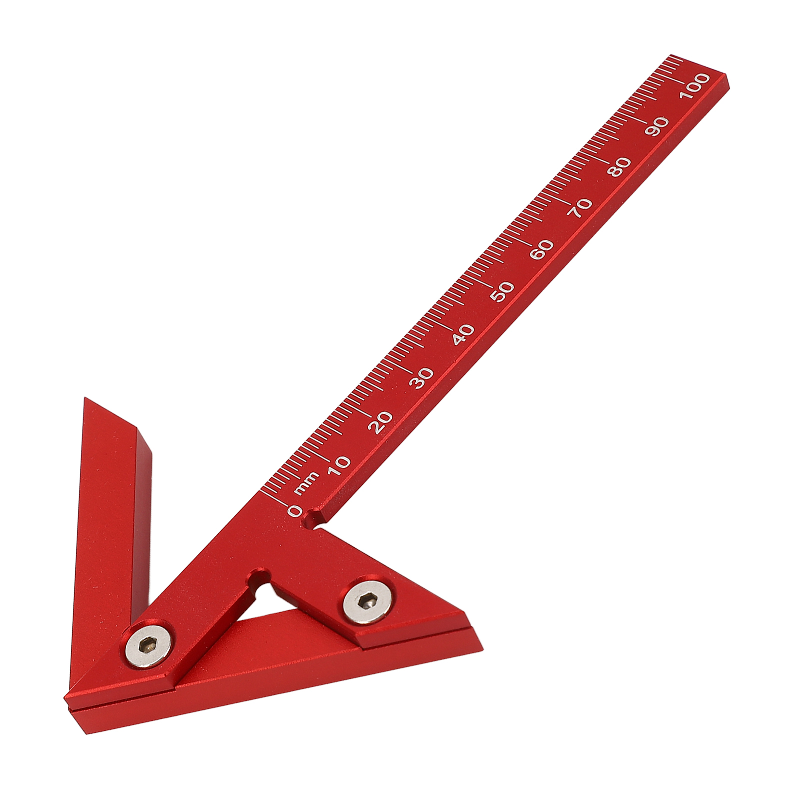 105 Mm Messlineal Aus Aluminiumlegierung (45°/90°), Anreißwerkzeug Für Holzbearbeitung, Winkellehre, Präzisionswinkel
