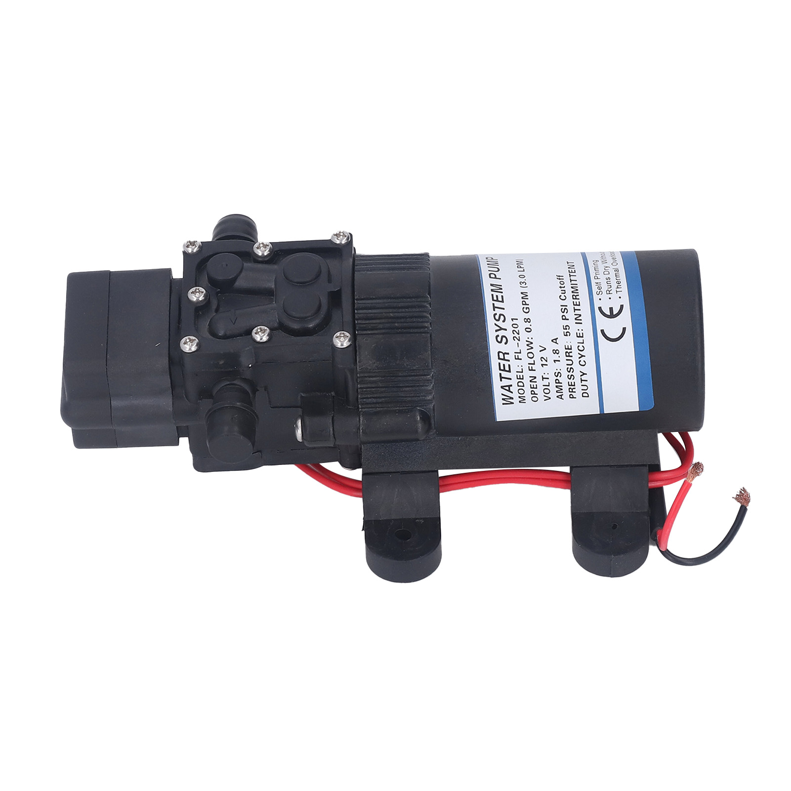 12v Dc 0,8 Gpm 1,8a 55psi Selbstansaugende Wasserpumpe, Druckerhöhungspumpe Für Wohnmobile, Boote Und Gartenarbeit