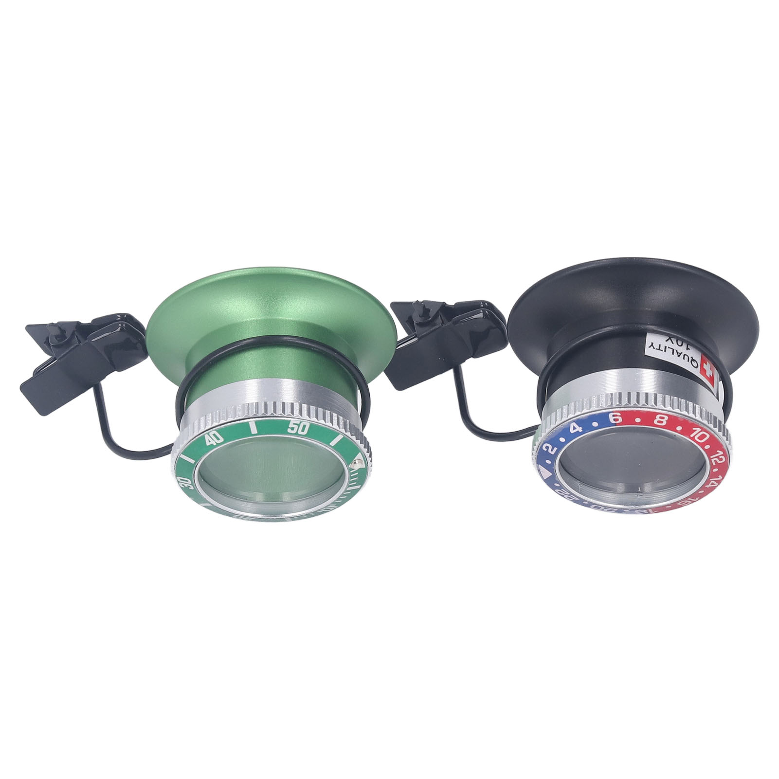 Set Mit 2 Aufsteckbaren 10-fach-clip-on-fernglaslupen, Freihändige Hd-glasoptik, Präzisionswerkzeug Für Uhren- Und Schmuckreparaturen