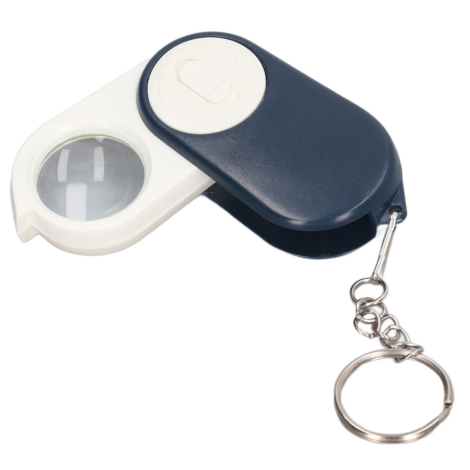 Faltbare 10-fach Vergrößernde Taschenlupe Mit Doppellinse, Mini-led-handlupe, Vergrößerungs-schlüsselanhänger, Kompaktes Beobachtungsinstrument