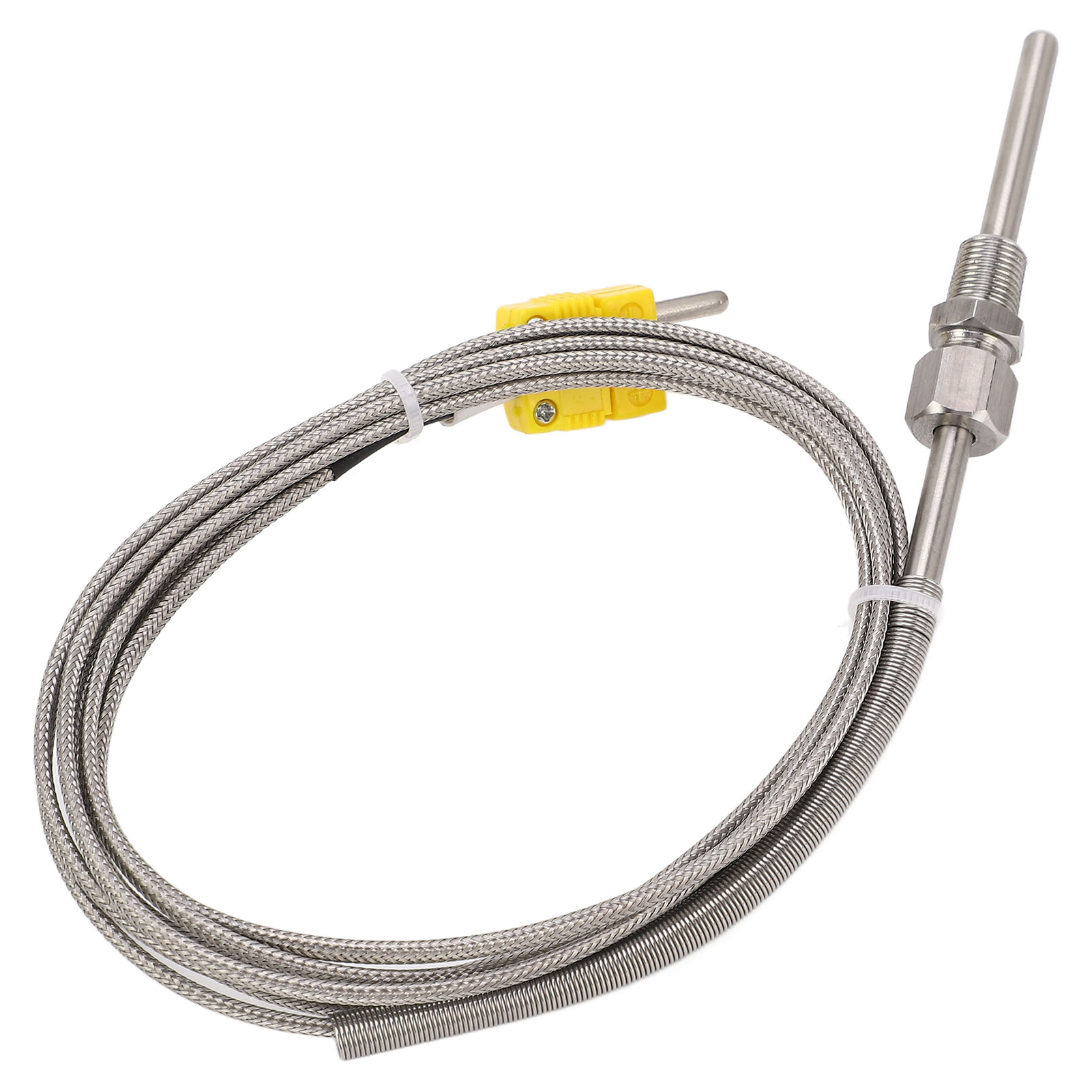 Thermoelement-sonde Typ K, 1/8 Npt 80 Mm, Gelber Stecker, Temperatursensor -100 Bis 1250 °c, Für Industrielle Anwendungen