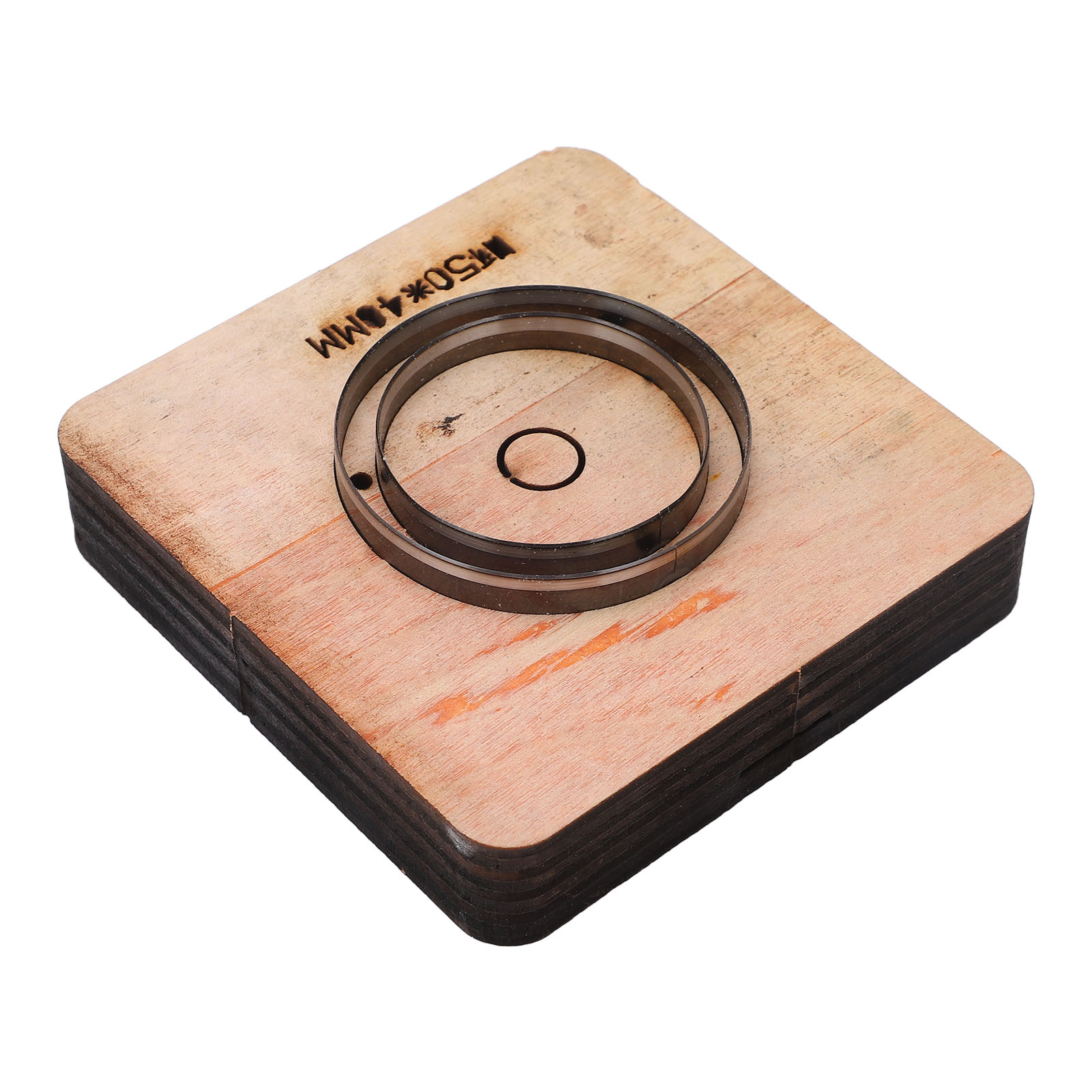 Runder Lederstanzer Mit Holzsockel, Sauberer Und Präziser Schnitt, 50 X 40 Mm Stanze, Bastelstanzwerkzeug.