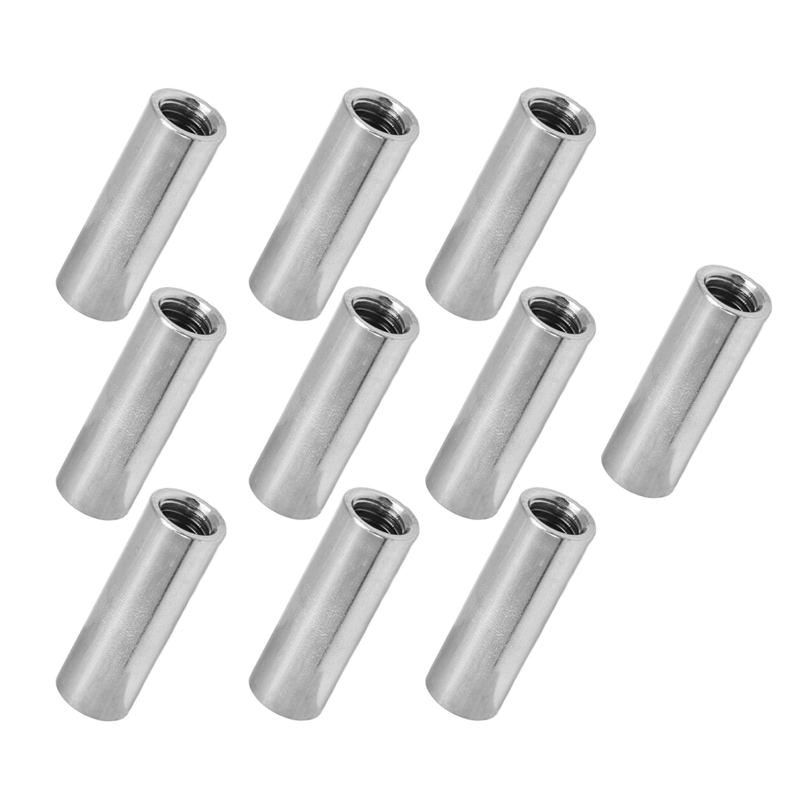 10-teiliges Set Mit Innensechskantmuttern, Rundgewindestangenverbinder Aus Edelstahl 304, M10x1,5, 14x40 Mm