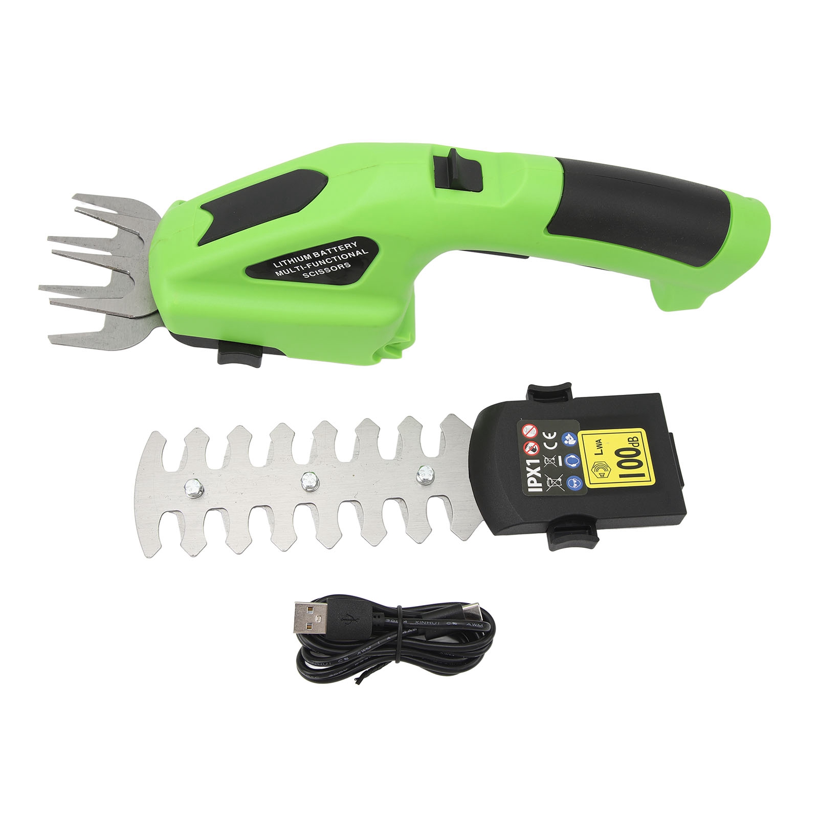 7,2 V 2,0 Ah Akku-heckenschere, Tragbare Elektrische Strauchschere, Usb-wiederaufladbarer Handrasentrimmer, Gartenschere