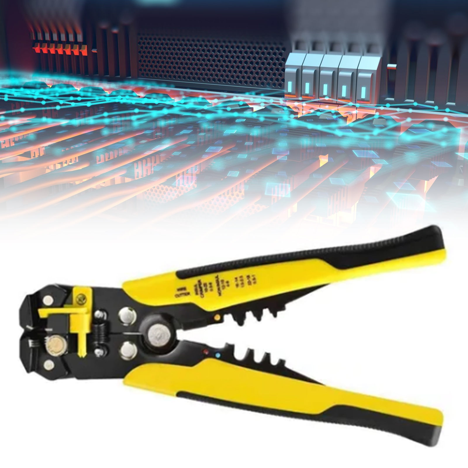 Abisolier-, Schneid- Und Crimpzange, Gelbes 205 Handwerkzeug Für Elektriker, Multifunktionszange, Drahtschneider Und Crimpzange.