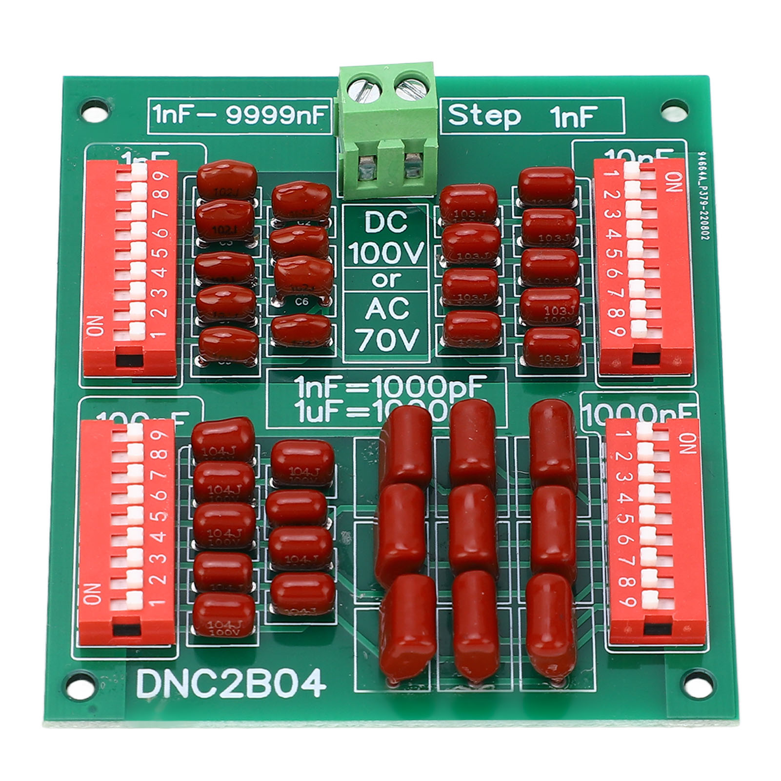 Programmierbarer Kondensator Dnc2b04 4-stellig, Polypropylenfolie, 100v Dc/70v Ac, Präzise Dekadenschale Für Die Elektronische Montage.