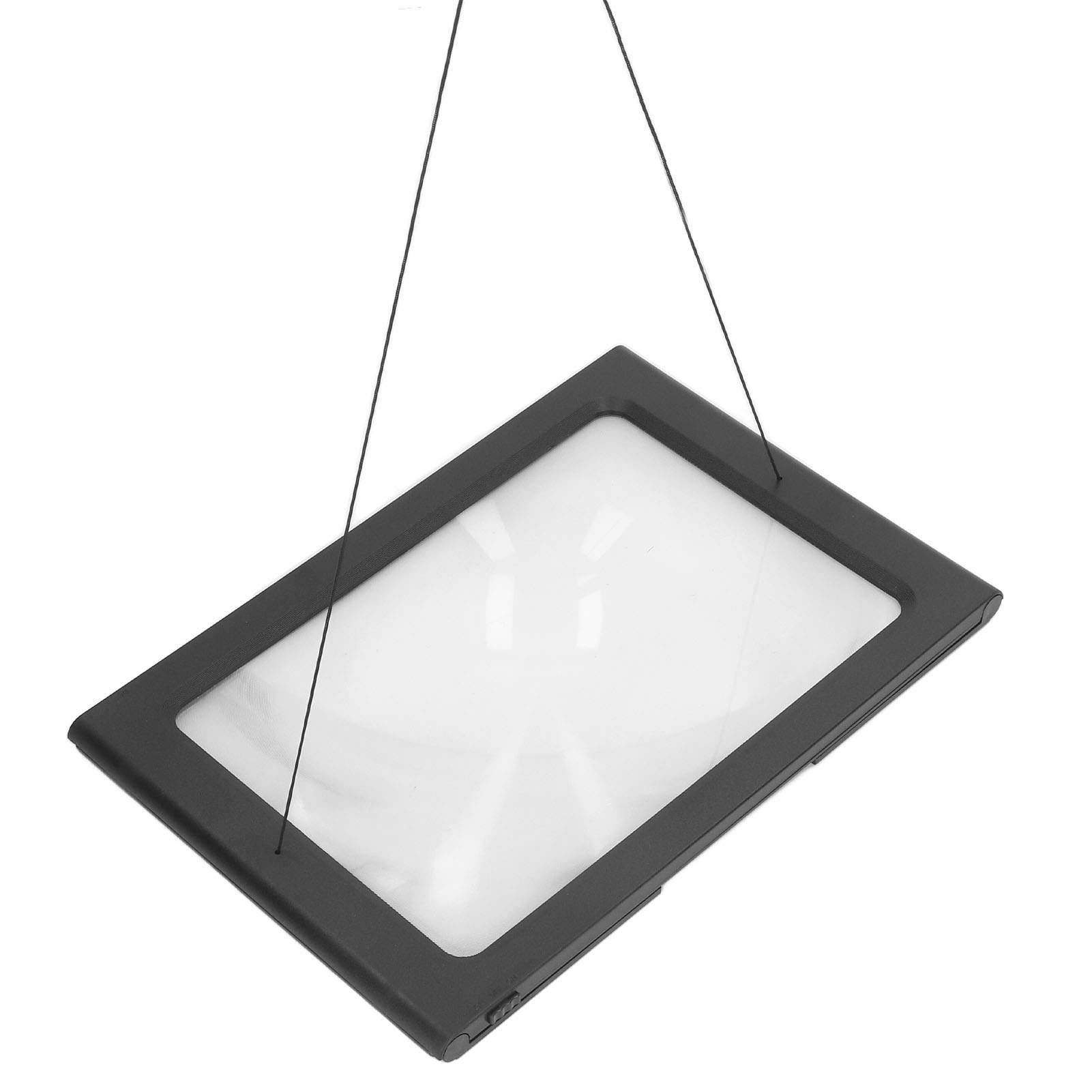 Freihändige Rechteckige Lupe, 2,5-fache Faltbare Usb-leuchtlupe, Leselupe Mit 12 Leds, Ideal Für Büro Und Heimwerkerarbeiten.