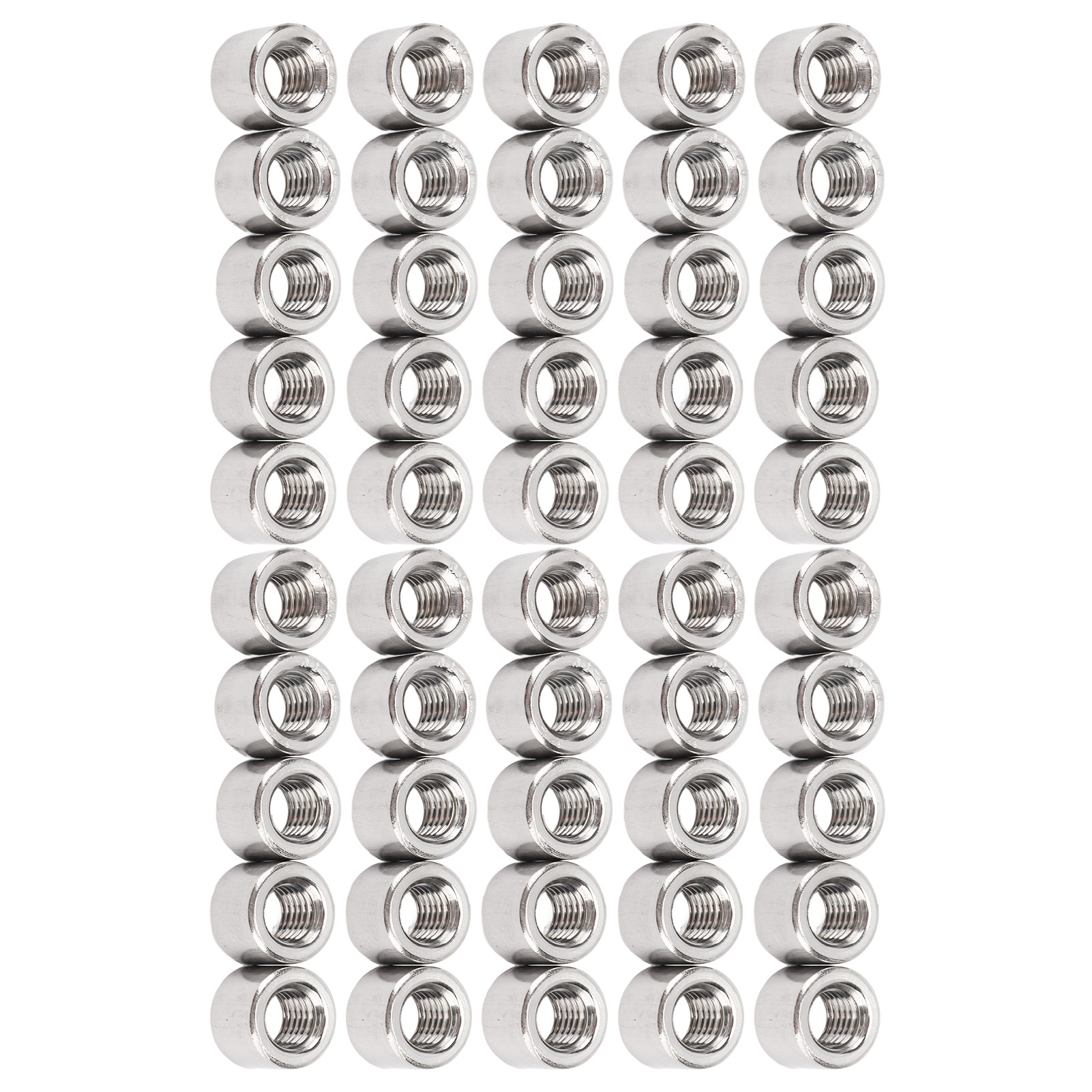 Runde M6-innengewinde-verbindungsmuttern, 50er-packung, Edelstahl 304, Verbinder Für Heimdekoration Und Heimwerkerprojekte.