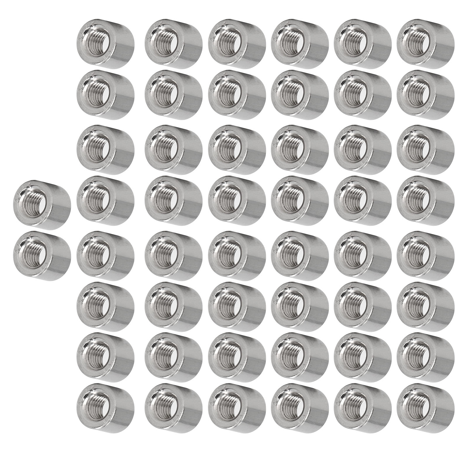 50 Stück M6-innengewinde-verbindermuttern, Rostbeständiges Rundverbinder-set, Für Den Innen- Und Außenbereich