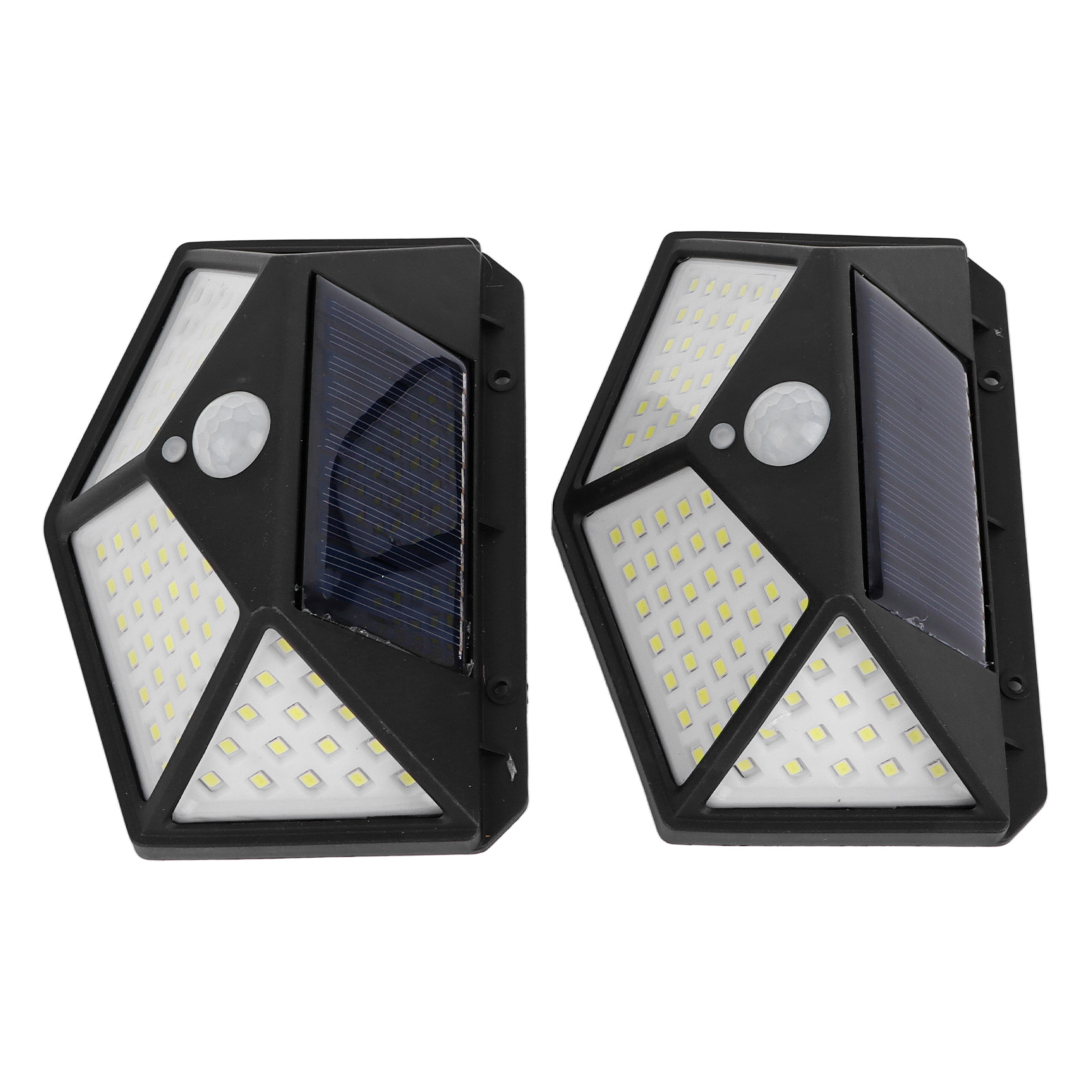 2er-set Solar-wandleuchten Für Den Außenbereich, 100 Leds, 4 Seiten, Bewegungssensor, Wasserdicht, Hohe Helligkeit, Kabellos