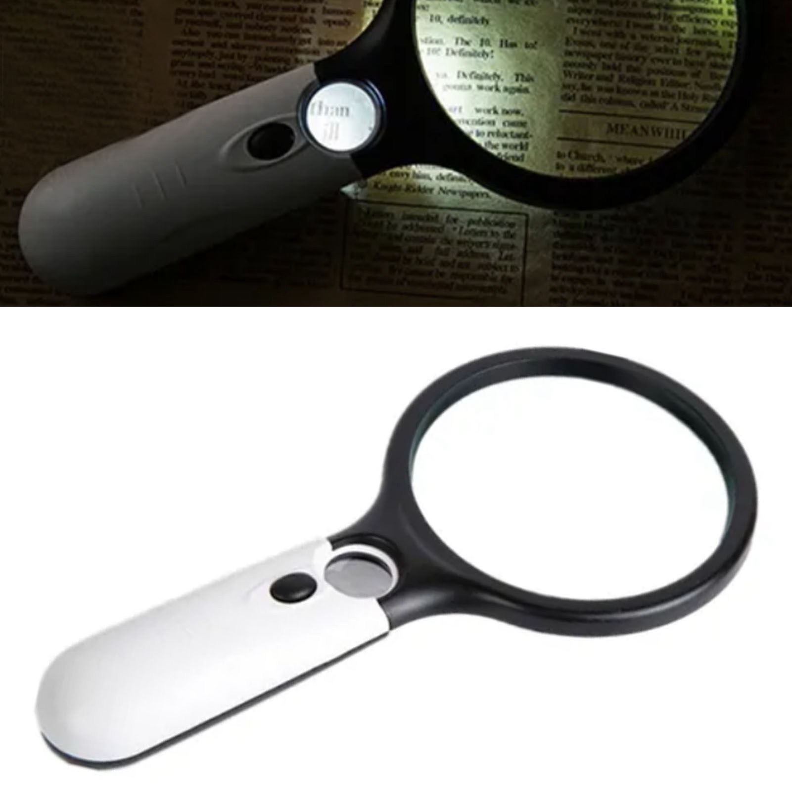 3- Bis 45-fache Vergrößerung, Handlupe Mit Led, Ergonomischem Abs-griff, Heller Beleuchtung, Tragbar Zum Lesen Und Untersuchen, Praktisches Optisches Hilfsmittel.