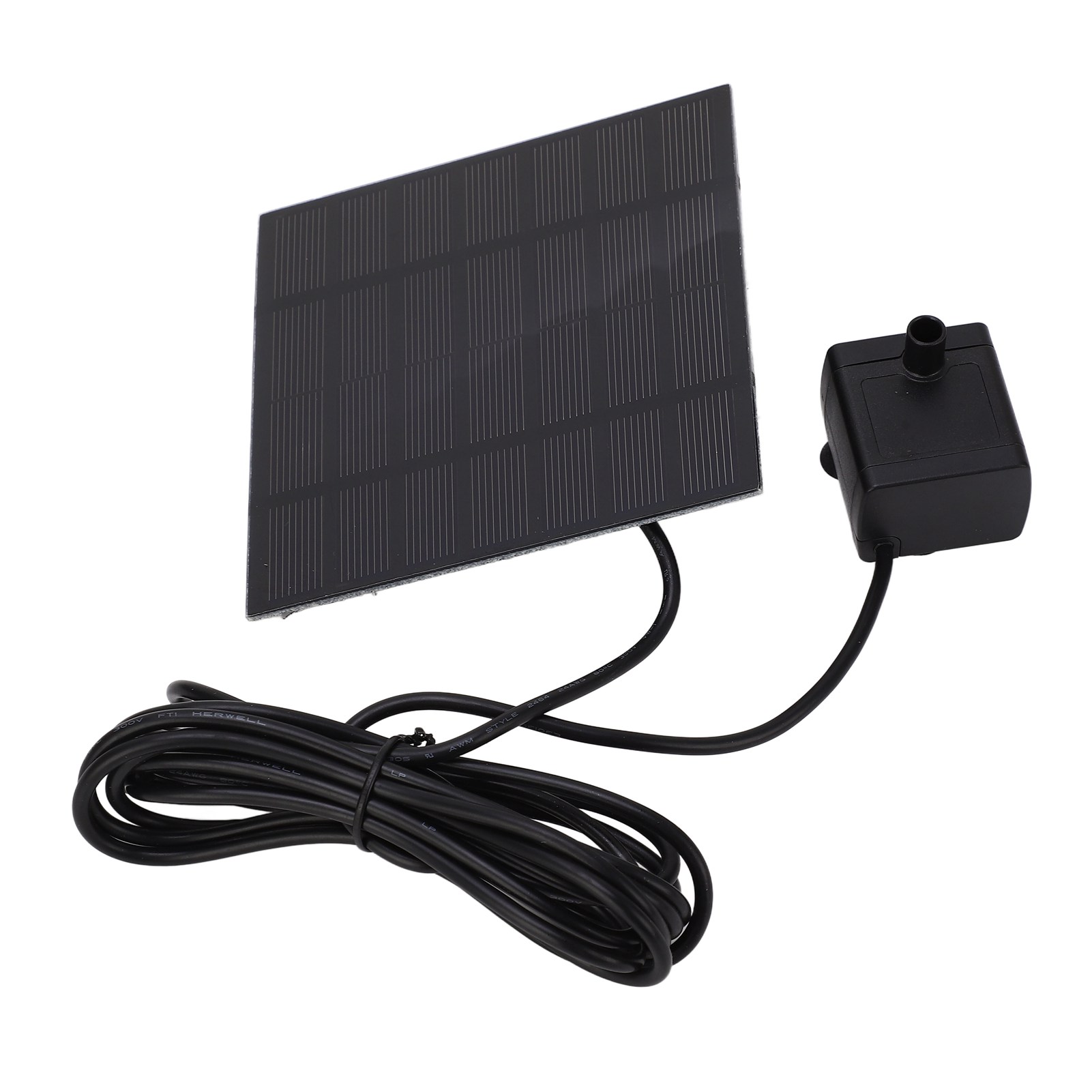 Solarbrunnenpumpe, Maximale Förderhöhe 120 Cm, Trockenlaufschutz, Fördermenge 70 Cm, 6 Düsen Im Lieferumfang Enthalten, Wasserdichter Gartenteich.