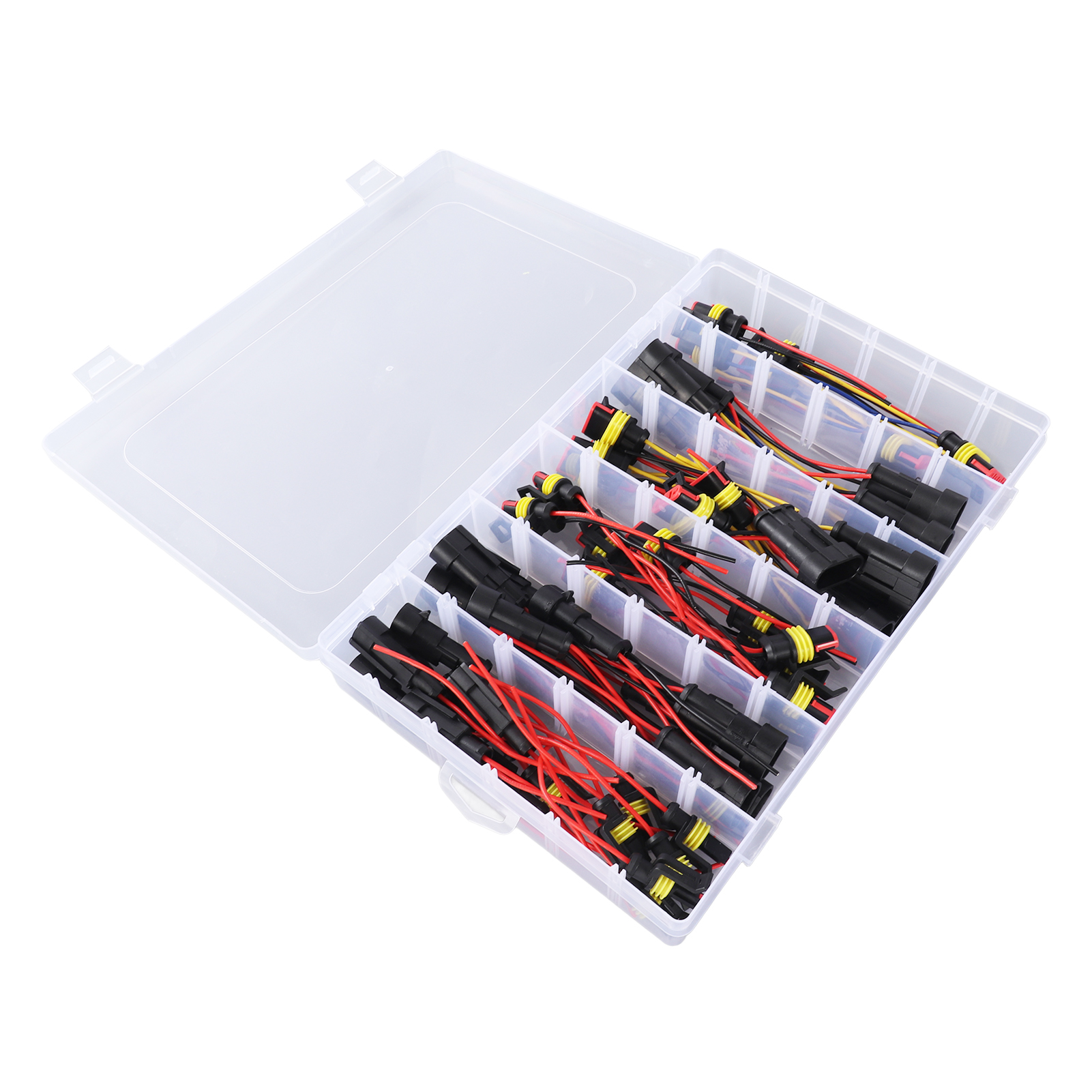 26-teiliger Wasserdichter Kfz-elektrik-steckverbinder, Schnellkupplung 1p 2p 3p 4p, 16 Awg Draht, Wasserdichtes Kfz-verbindungsset.