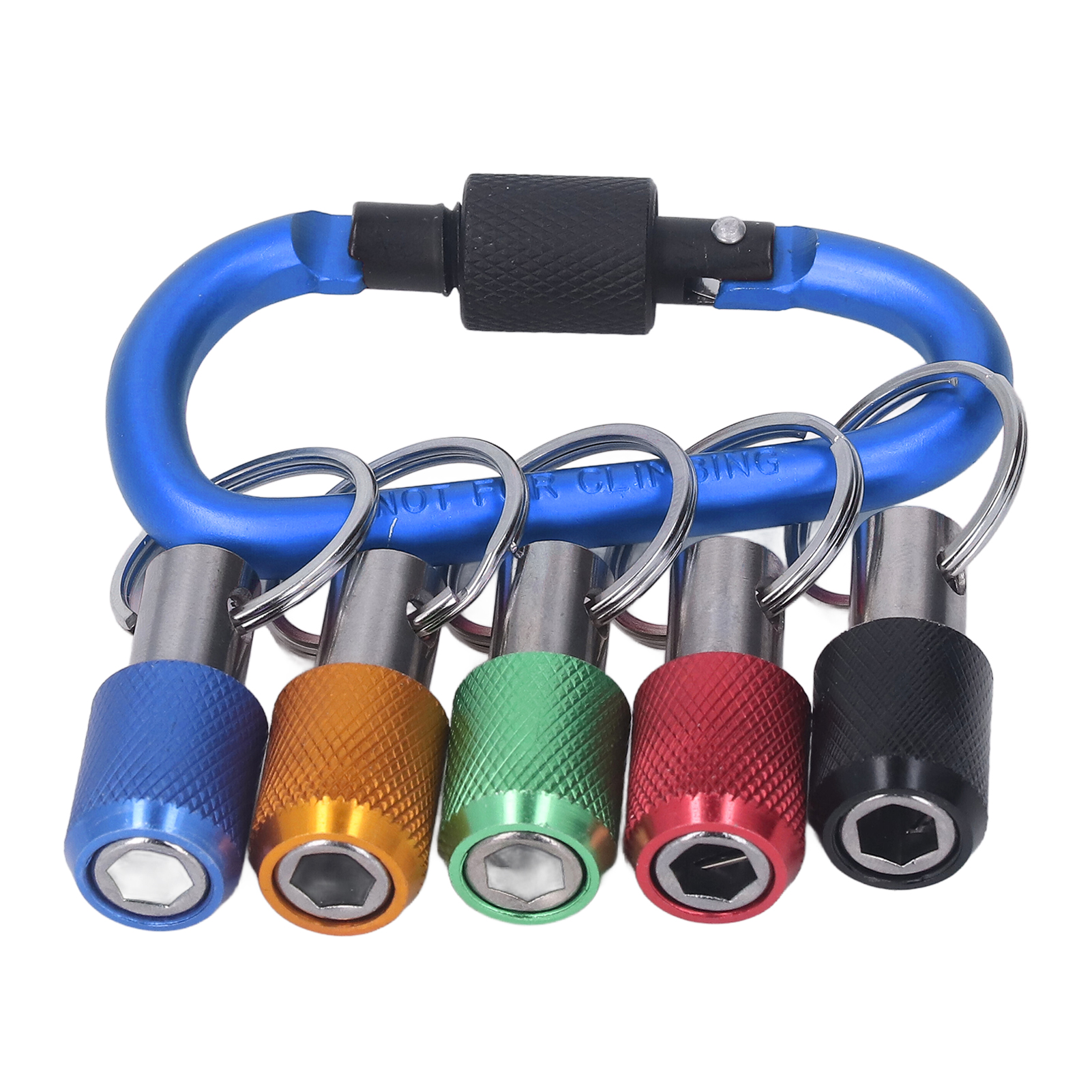 Schnellwechsel-bithalter Für 1/4"-sechskantaufnahmen, Schraubendreher Mit Verlängerung Und 5 Farbige Steckschlüssel.