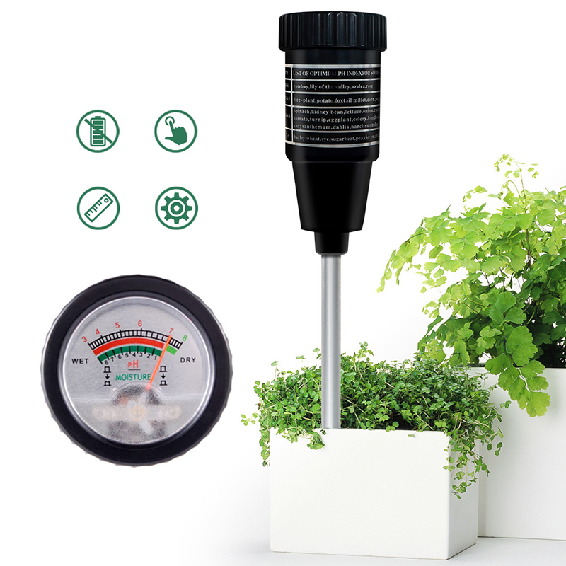 2-in-1 Ph- Und Feuchtigkeits-bodenmessgerät, Präzises Und Empfindliches Messgerät, Lange Rostfreie Sonde, Hygrometer Für Den Gartenbau, Zuverlässiges Bodenmessgerät.