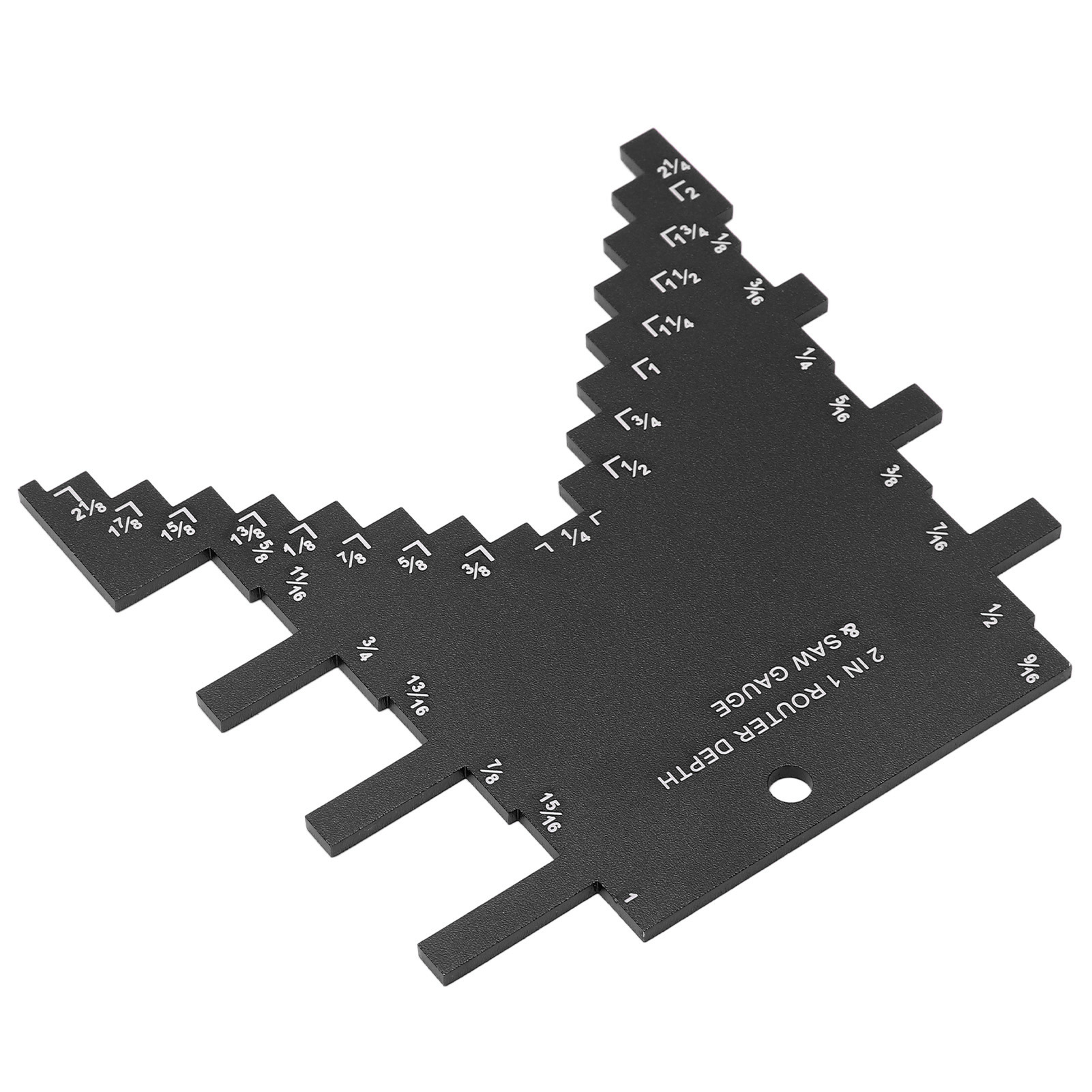 2-in-1 Tiefenmesser Aus Aluminiumlegierung, Präzise Lasermarkierungen, Für Oberfräse Und Tischkreissäge, Schwarz.