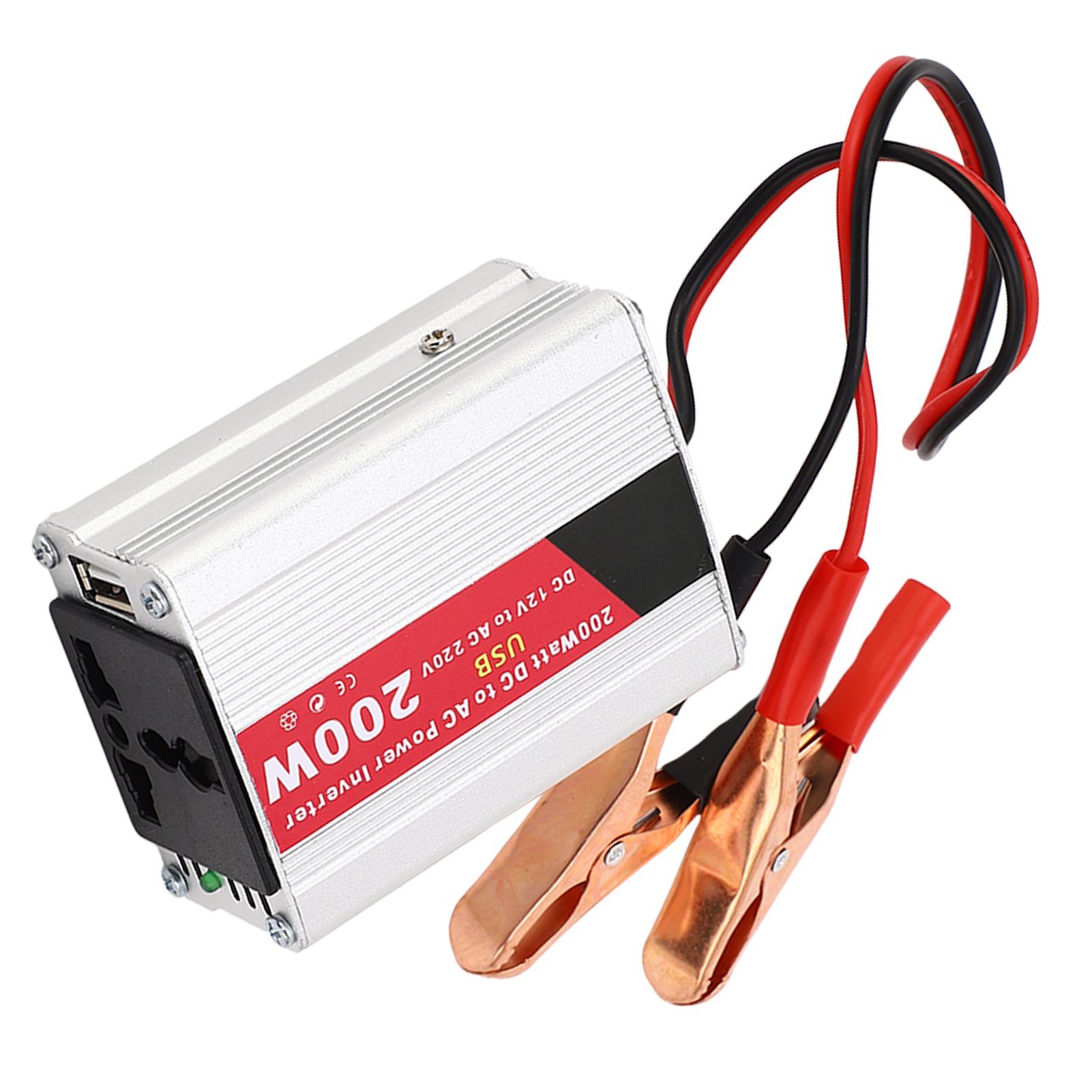 12v Auf 220v 200w Kfz-wechselrichter Mit Usb-anschlüssen Und Integriertem Schutz Für Laptop, Tablet Und Smartphone